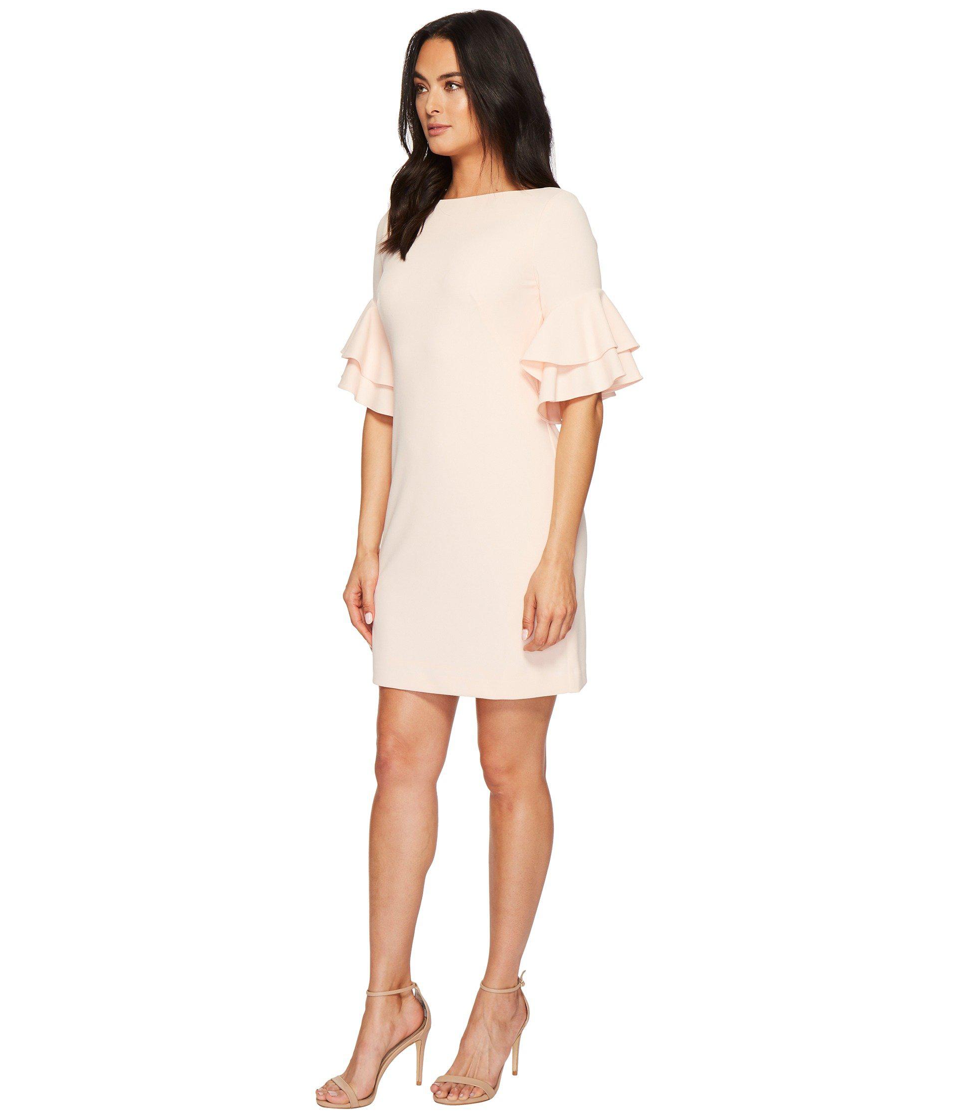 Silvana Luxe Tech Crepe Dress in Pink 