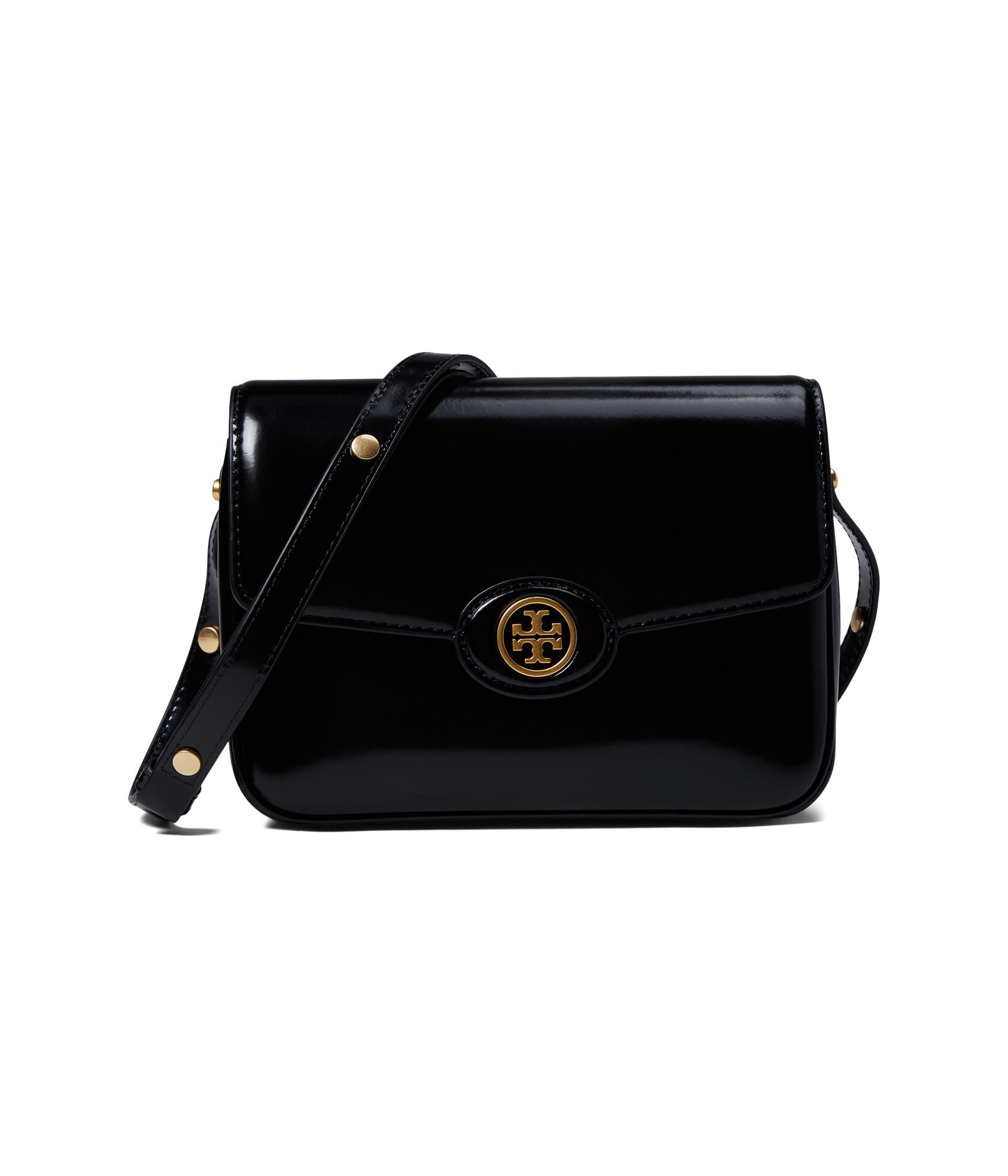 Tory Burch Robinson Spazzolato Convertible Shoulder Bag in Black Lyst