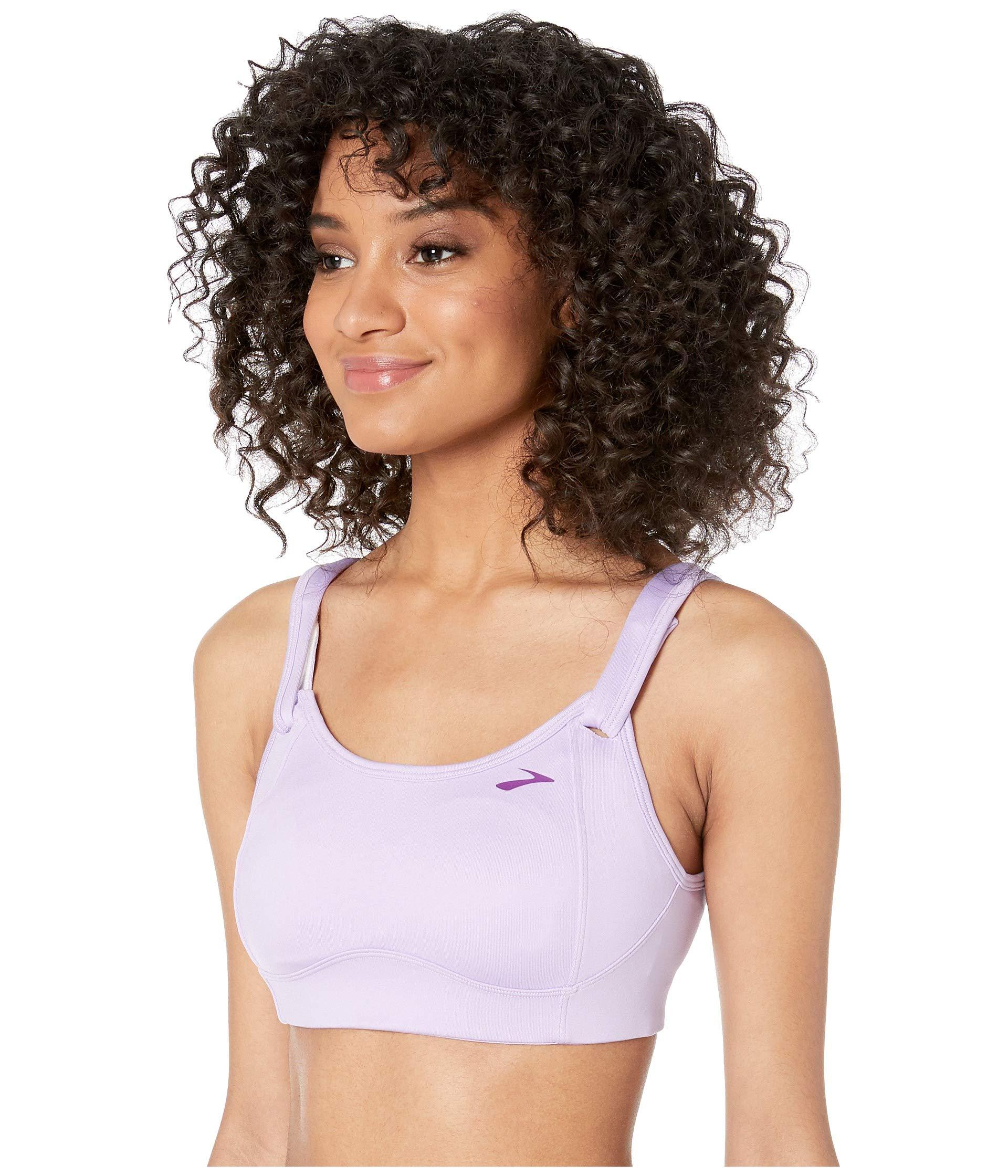 Brooks Synthetic Fiona Medium Impact Adjustable Sports Bra In