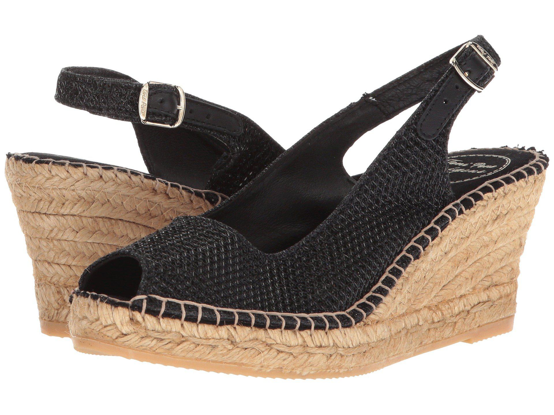 Toni Pons Synthetic Calafell Slingback Wedge Espadrille in Black - Lyst