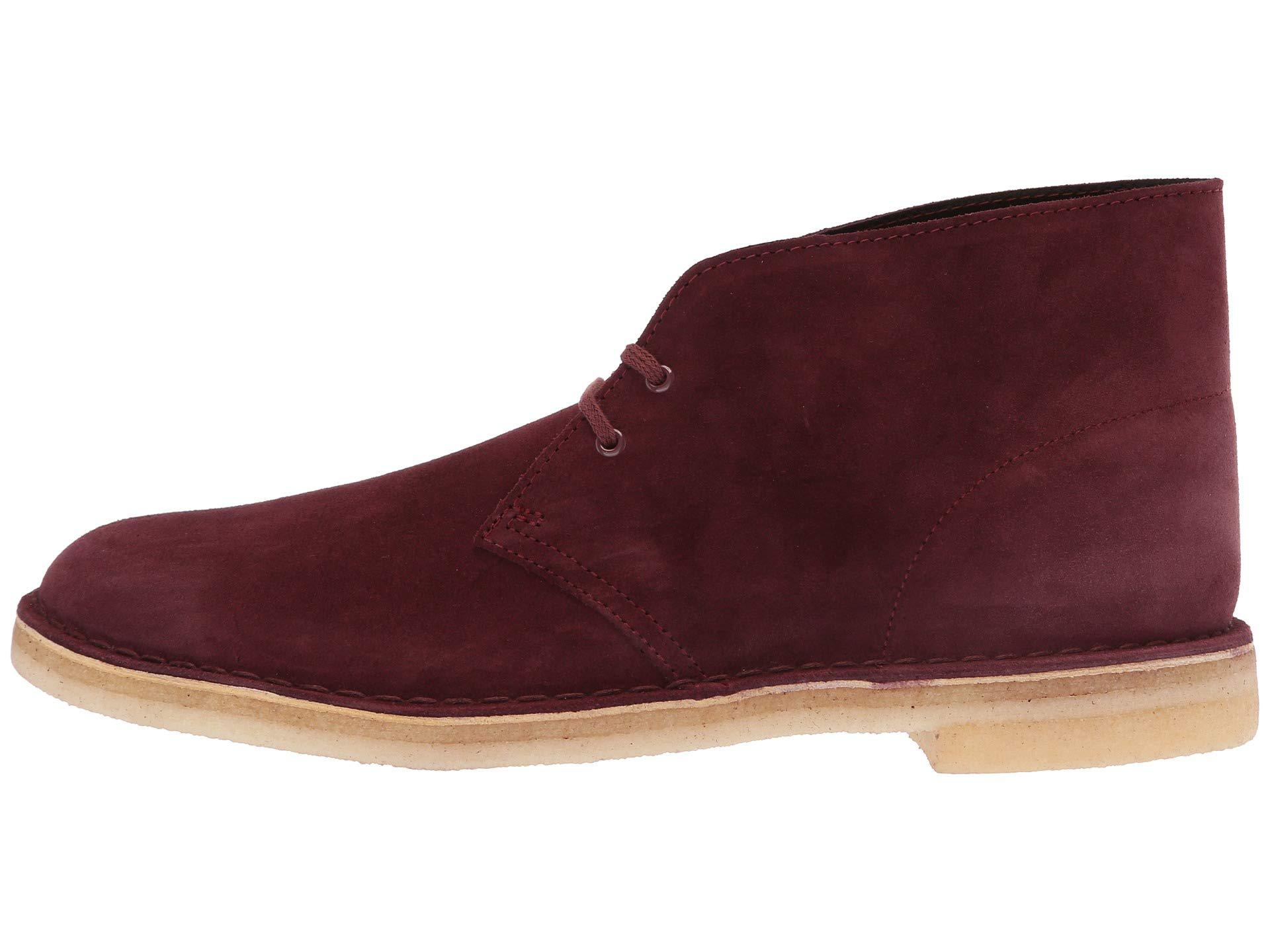 clarks bordeaux desert boots