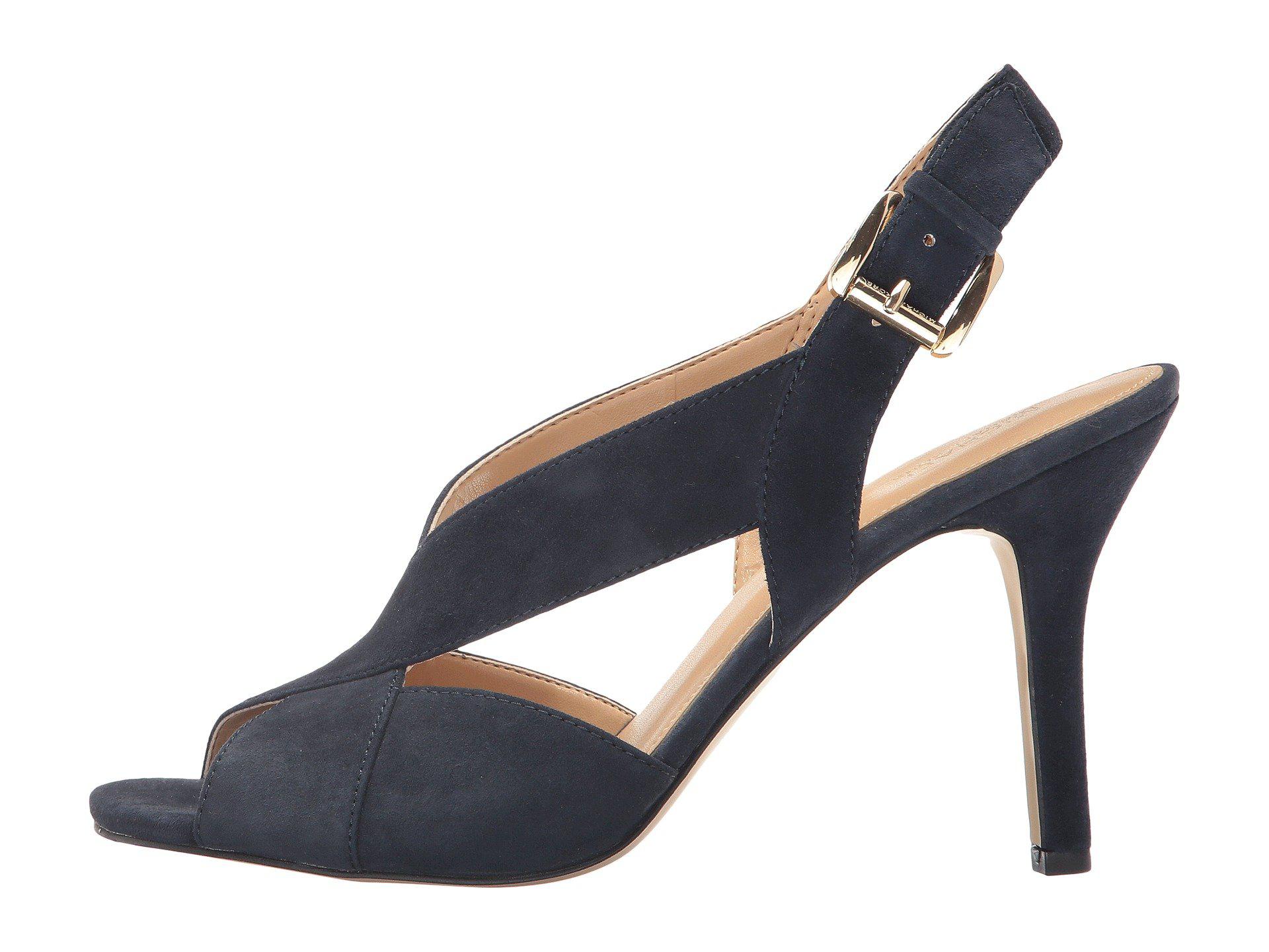 MICHAEL Michael Kors Becky Leather Slingback Sandal in Blue | Lyst