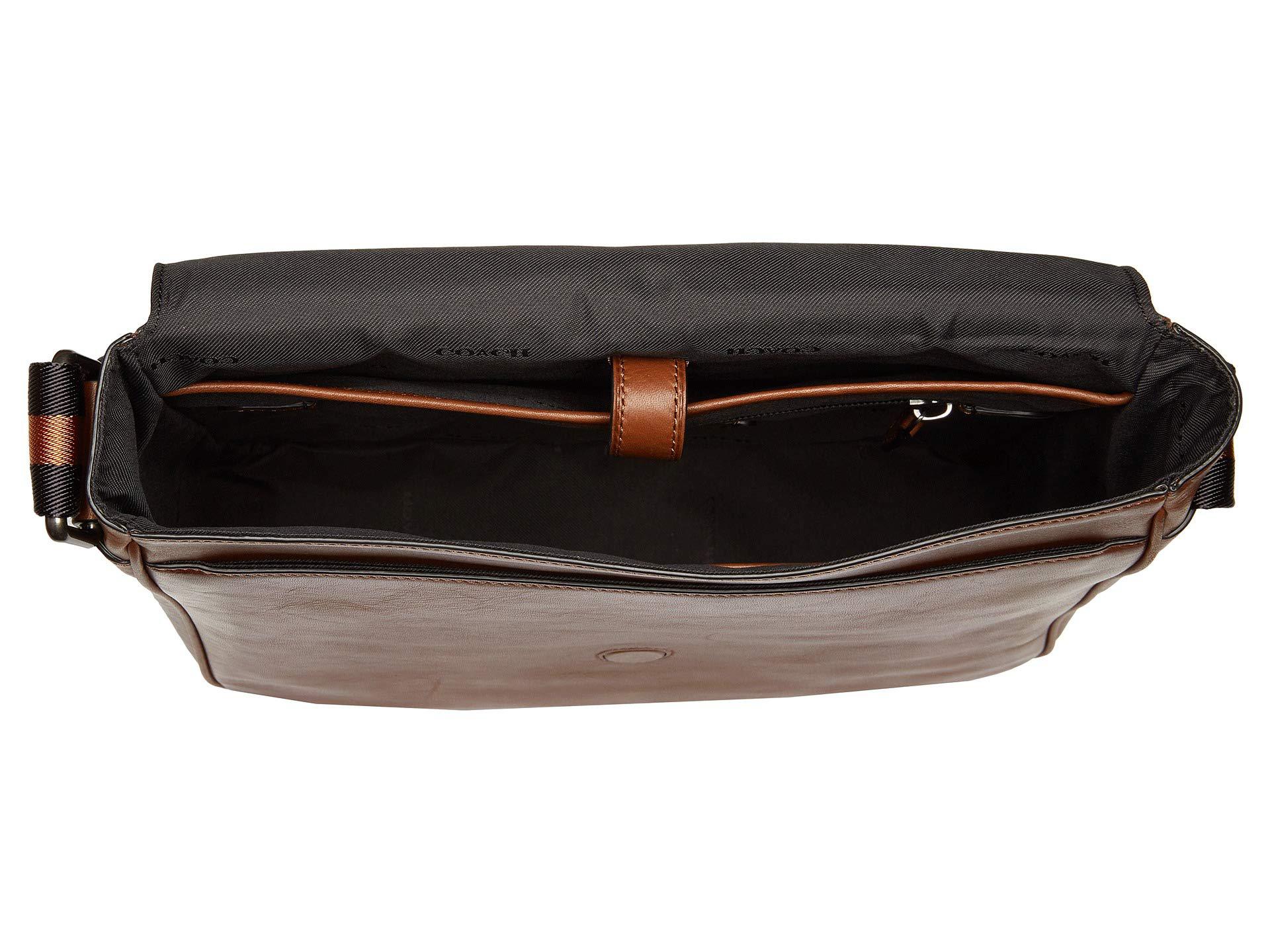COACH Leather Metropolitan Map Bag (dark Saddle) Bags in Brown for Men ...