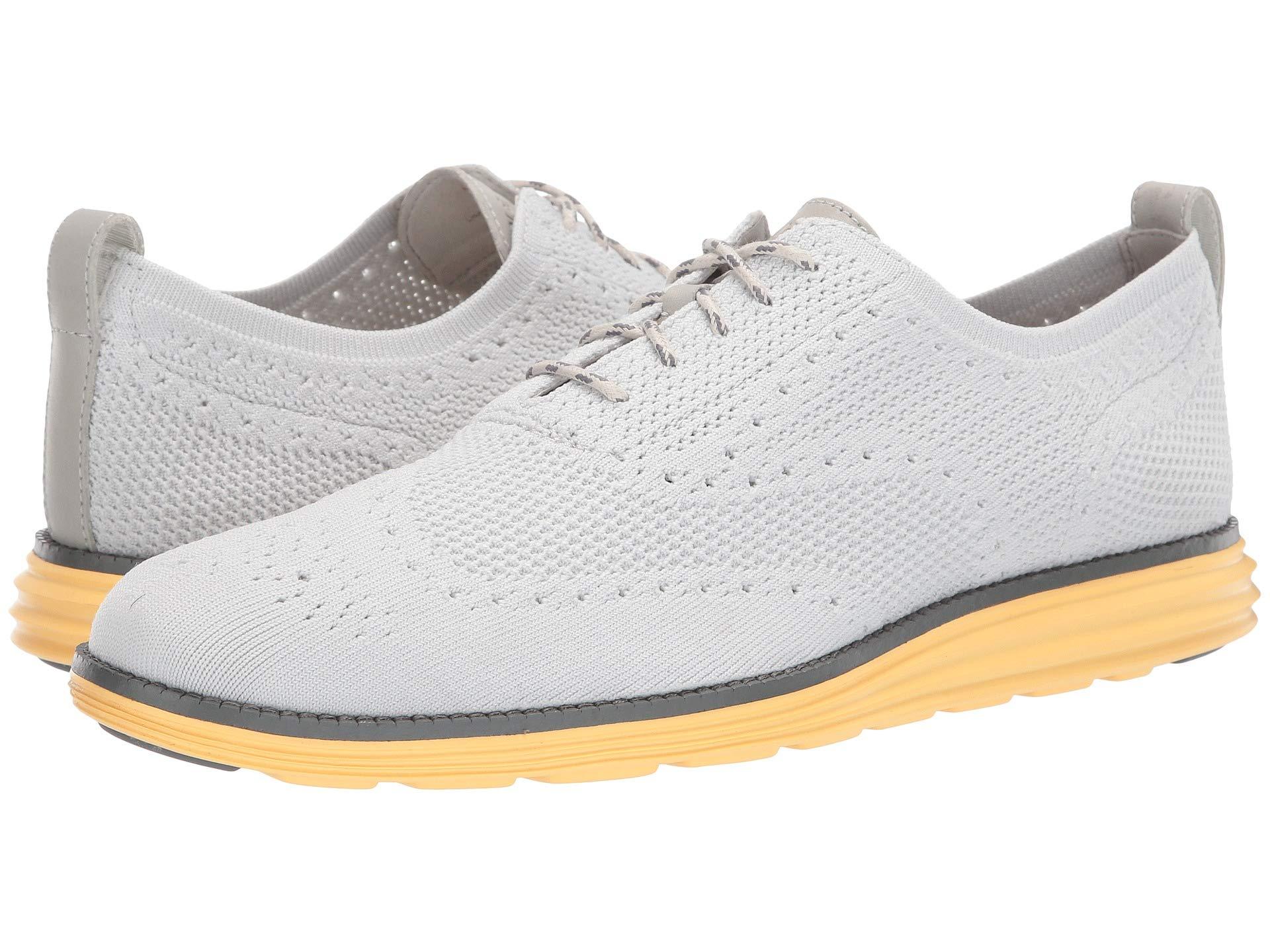 Cole Haan Rubber Original Grand Stitchlite Wing Tip Oxford in Gray for ...
