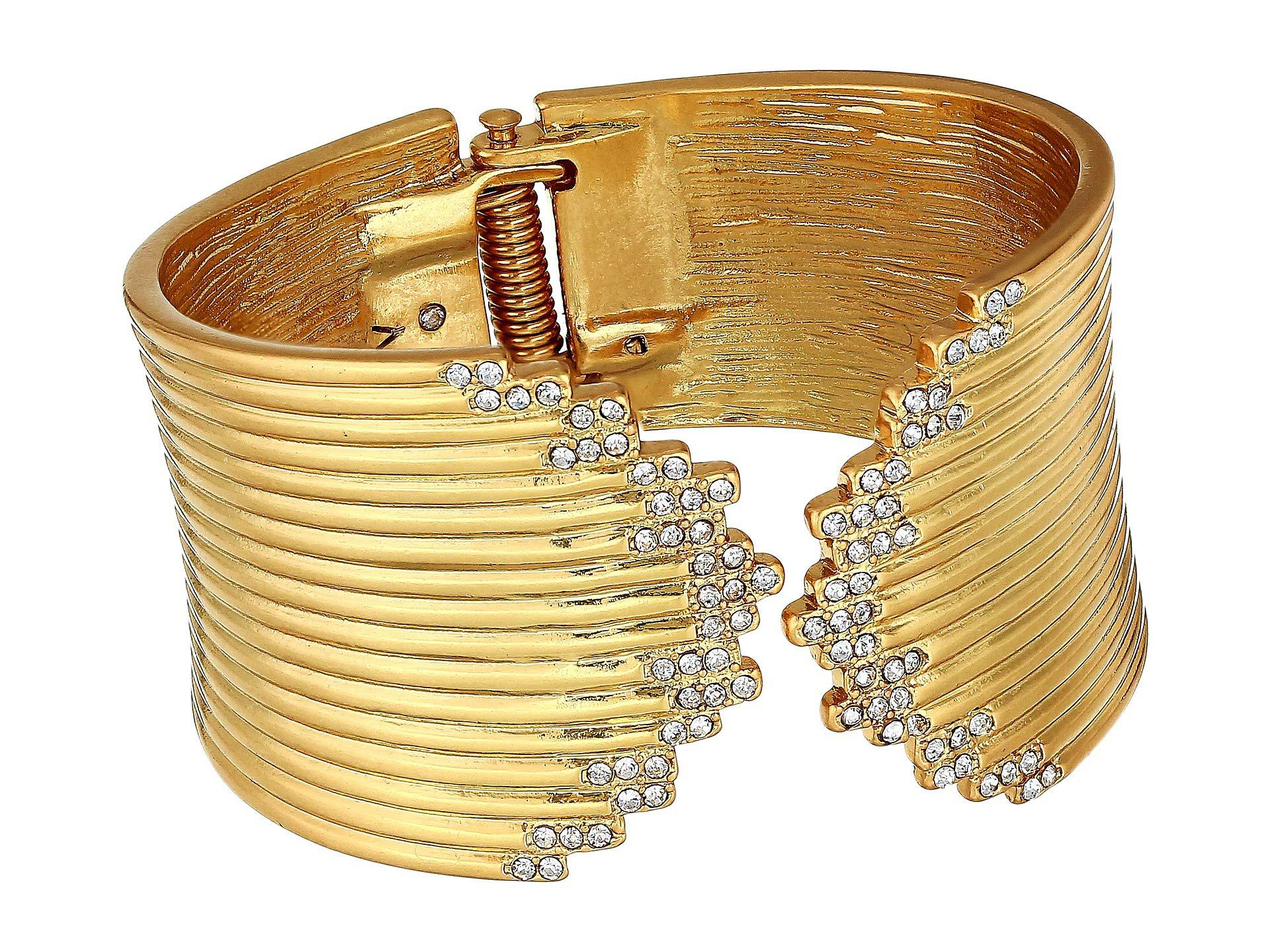 Vince Camuto Spring Hinge Bracelet (vintage Gold/crystal) Bracelet in