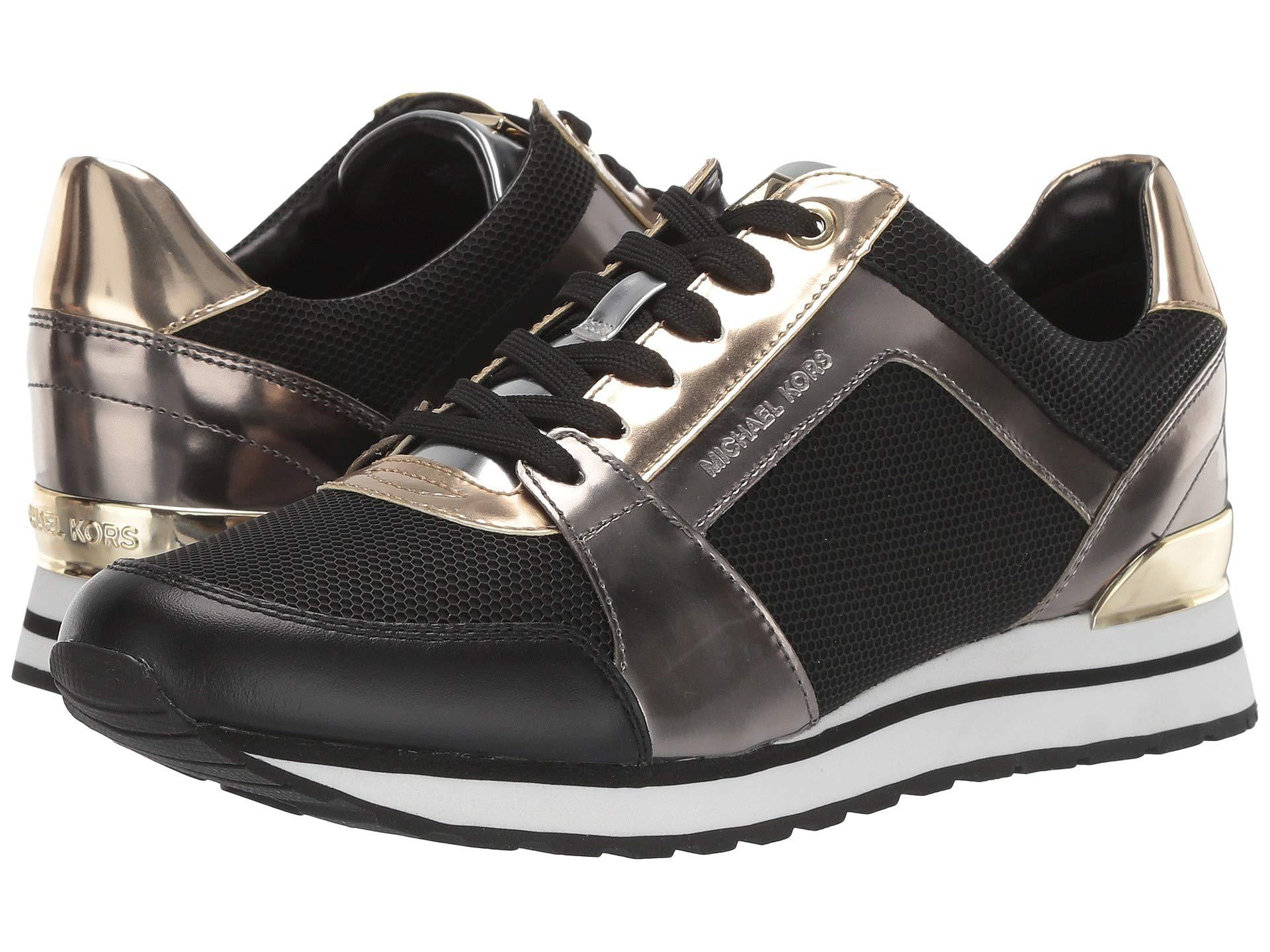 michael michael kors hero leather and mesh trainer