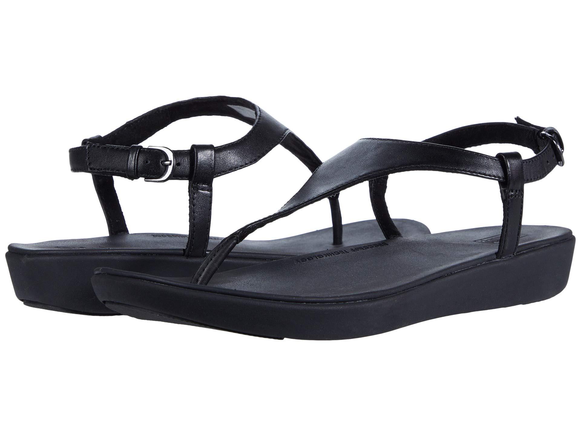 Fitflop Leather Lainey Toethong Backstrap Sandal in Black Lyst