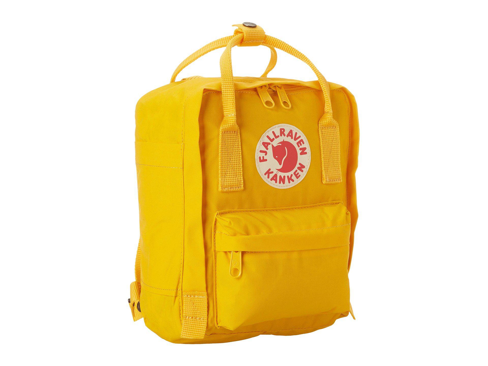 mustard yellow kanken bag