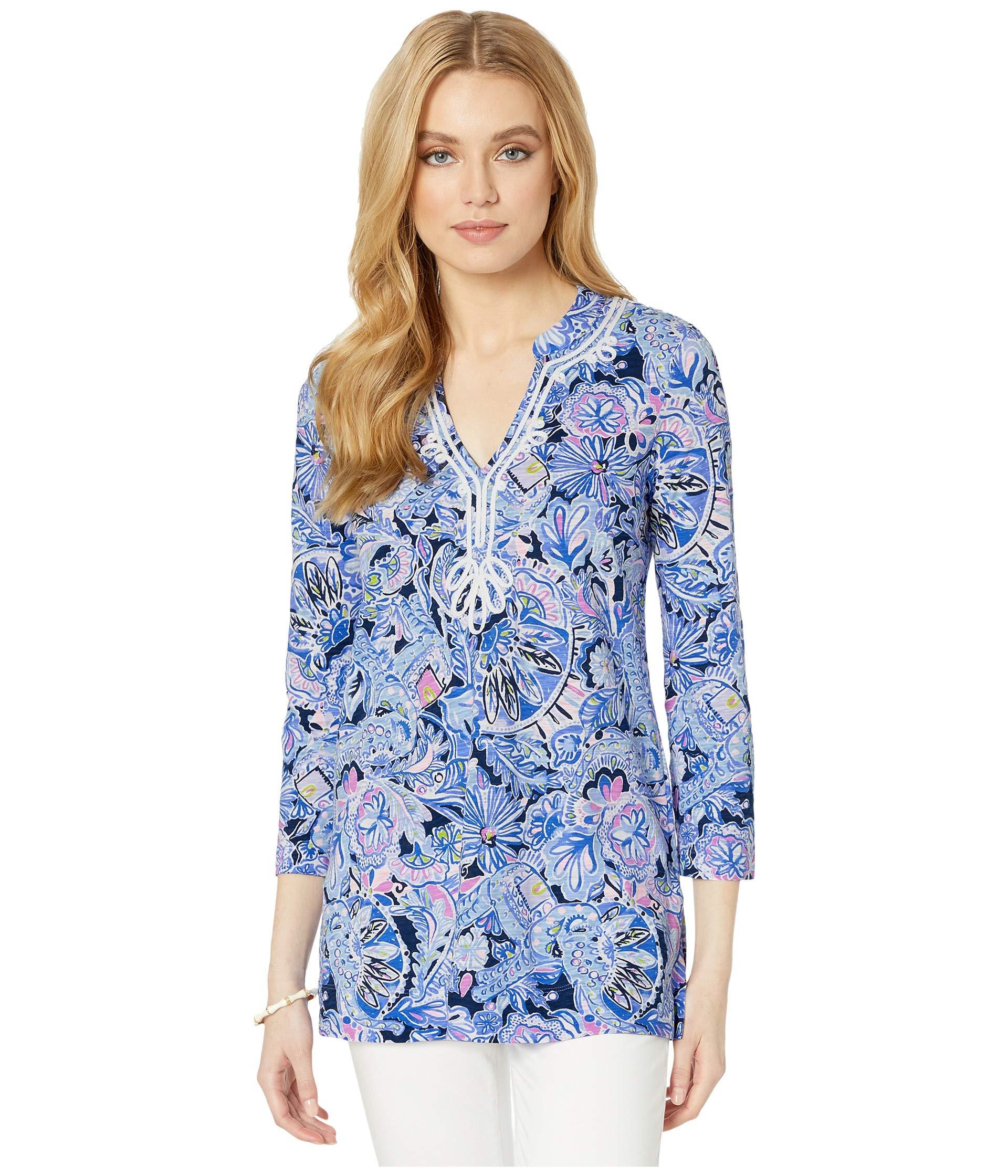 Lilly Pulitzer Cotton Kaia Knit Tunic in Blue - Lyst