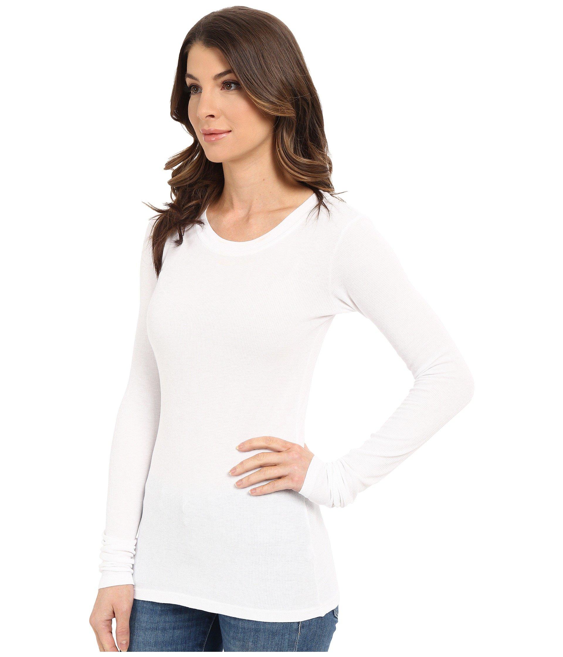 Lamade Long Sleeve Crewneck Thermal Top in White - Lyst