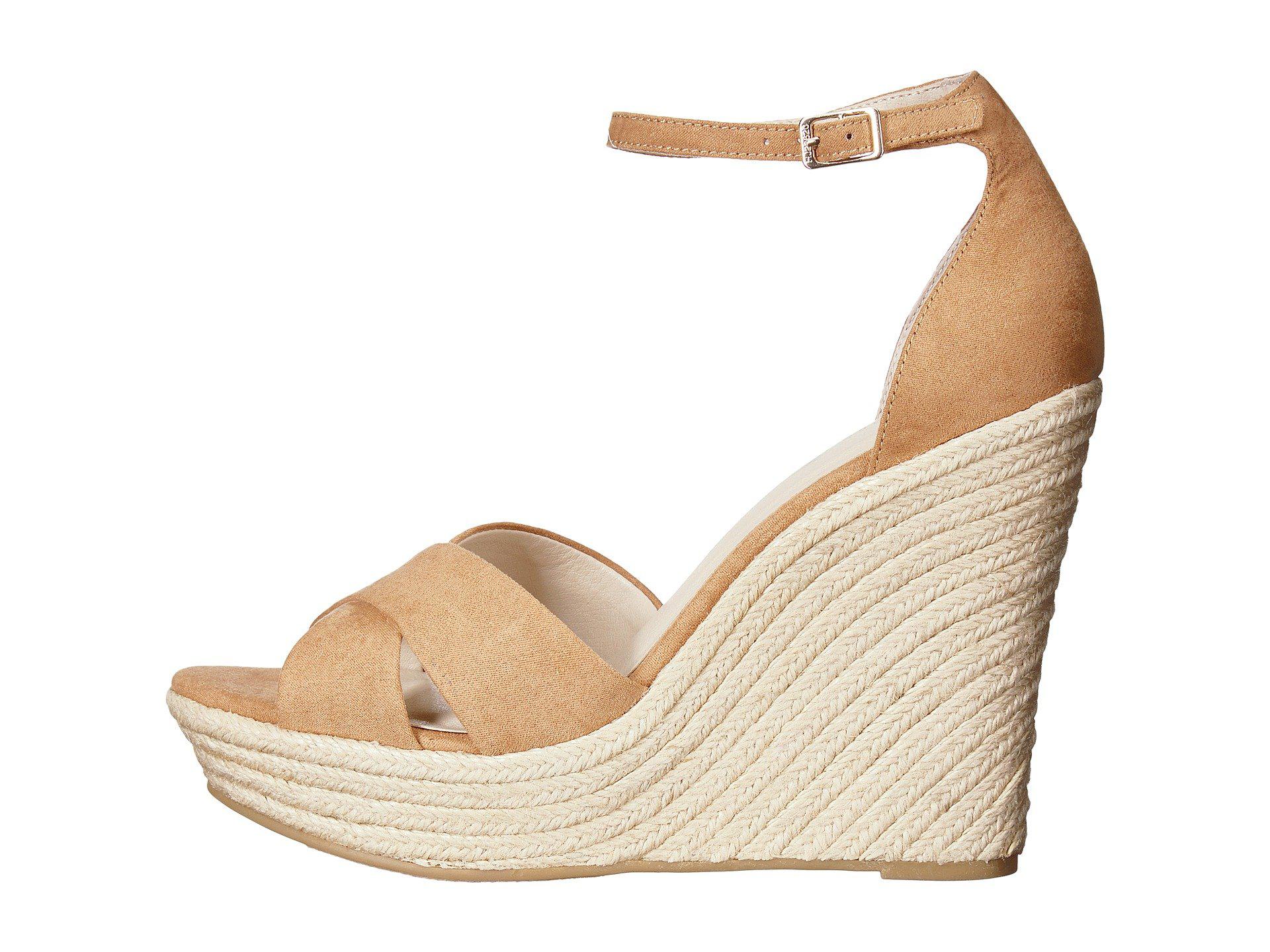 morgan camel suede espadrille wedges