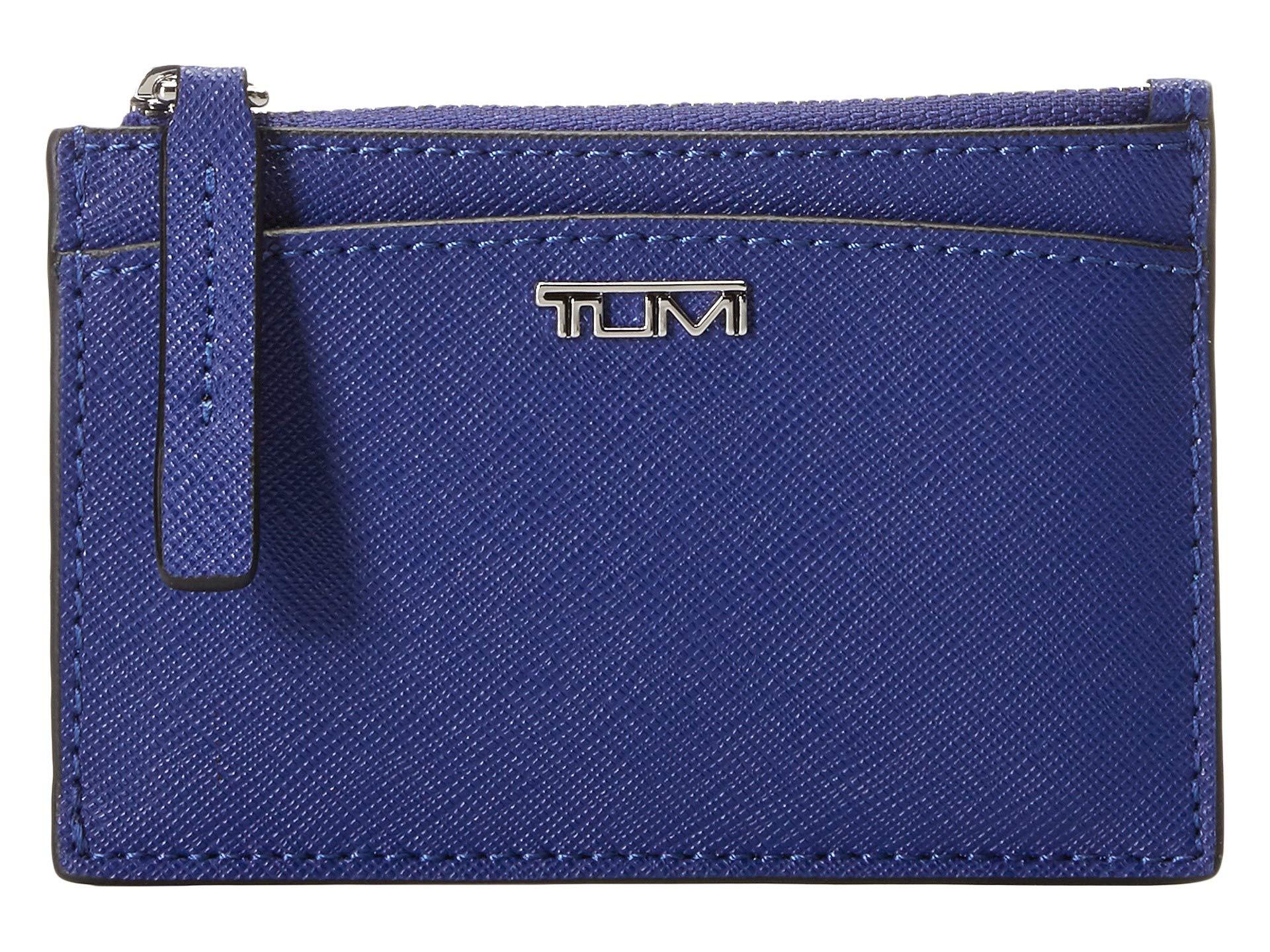 Tumi Leather Belden Zip Card Case in Blue Lyst