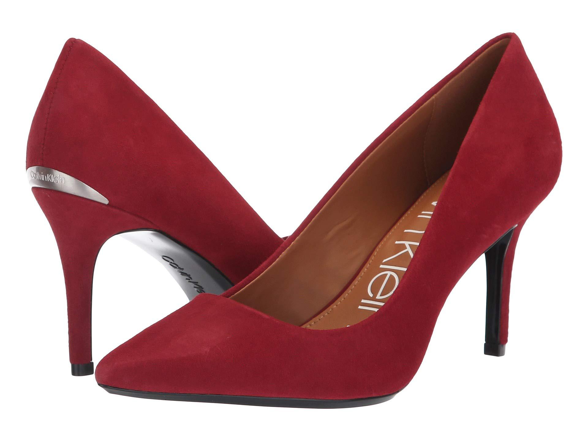 calvin klein red high heels
