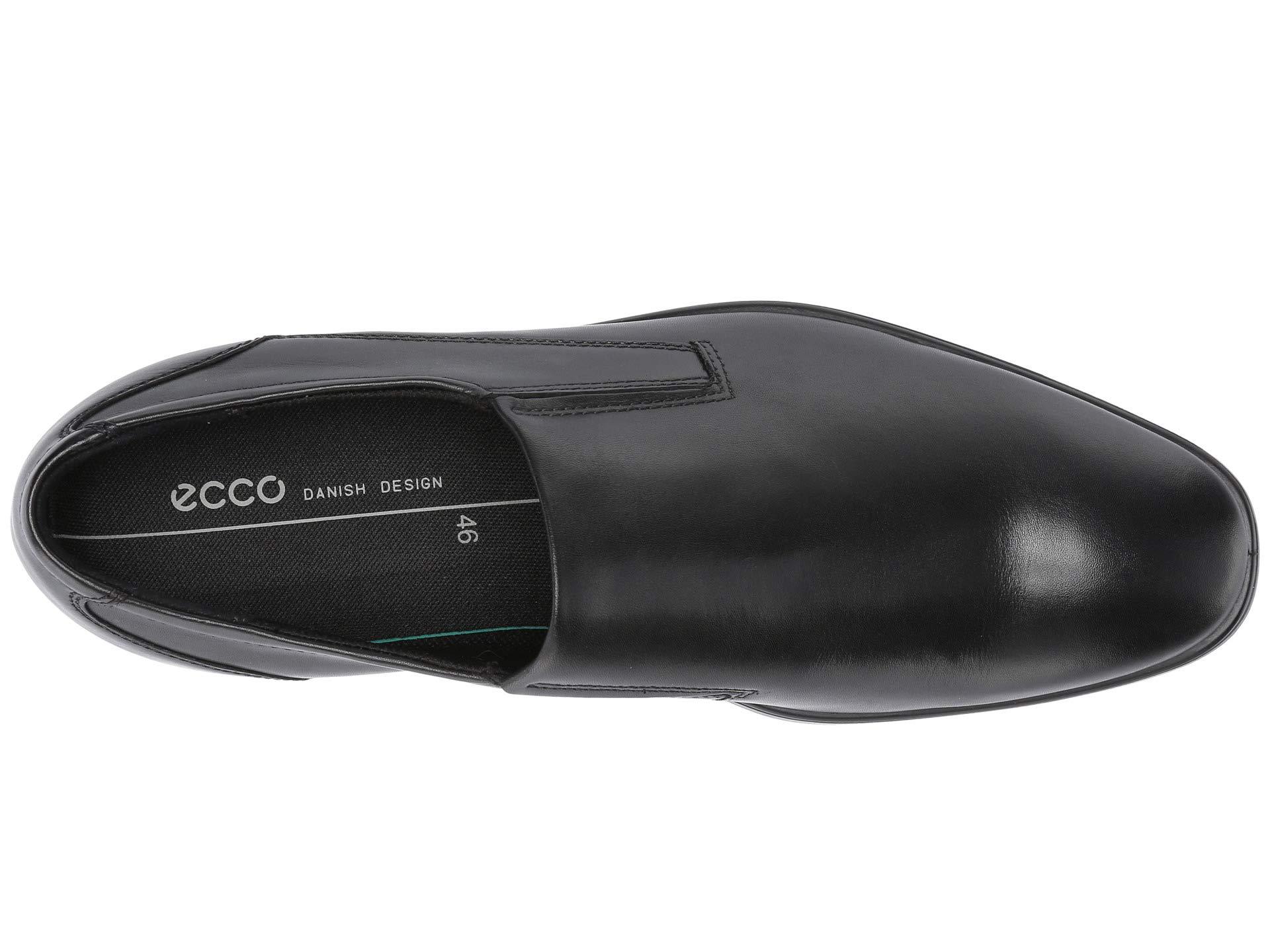 Ecco Leather Melbourne Plain Toe Slip On Shoe in Black Cow Leather (Black)  for Men | Lyst