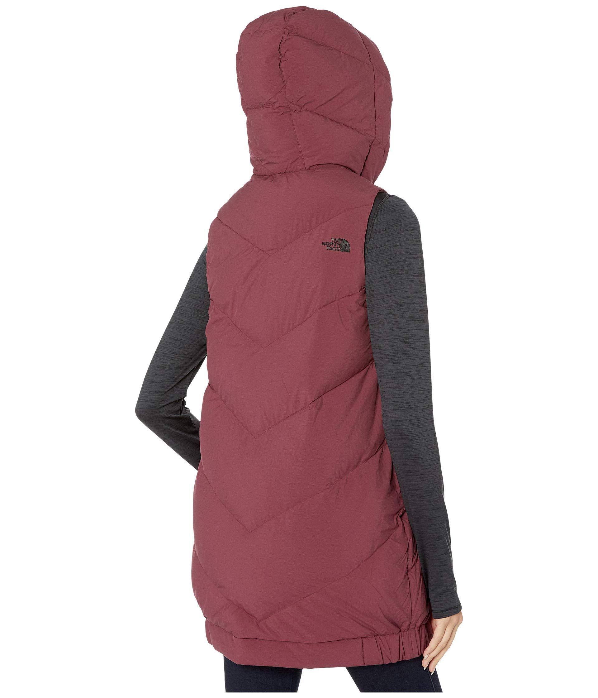 north face long vest