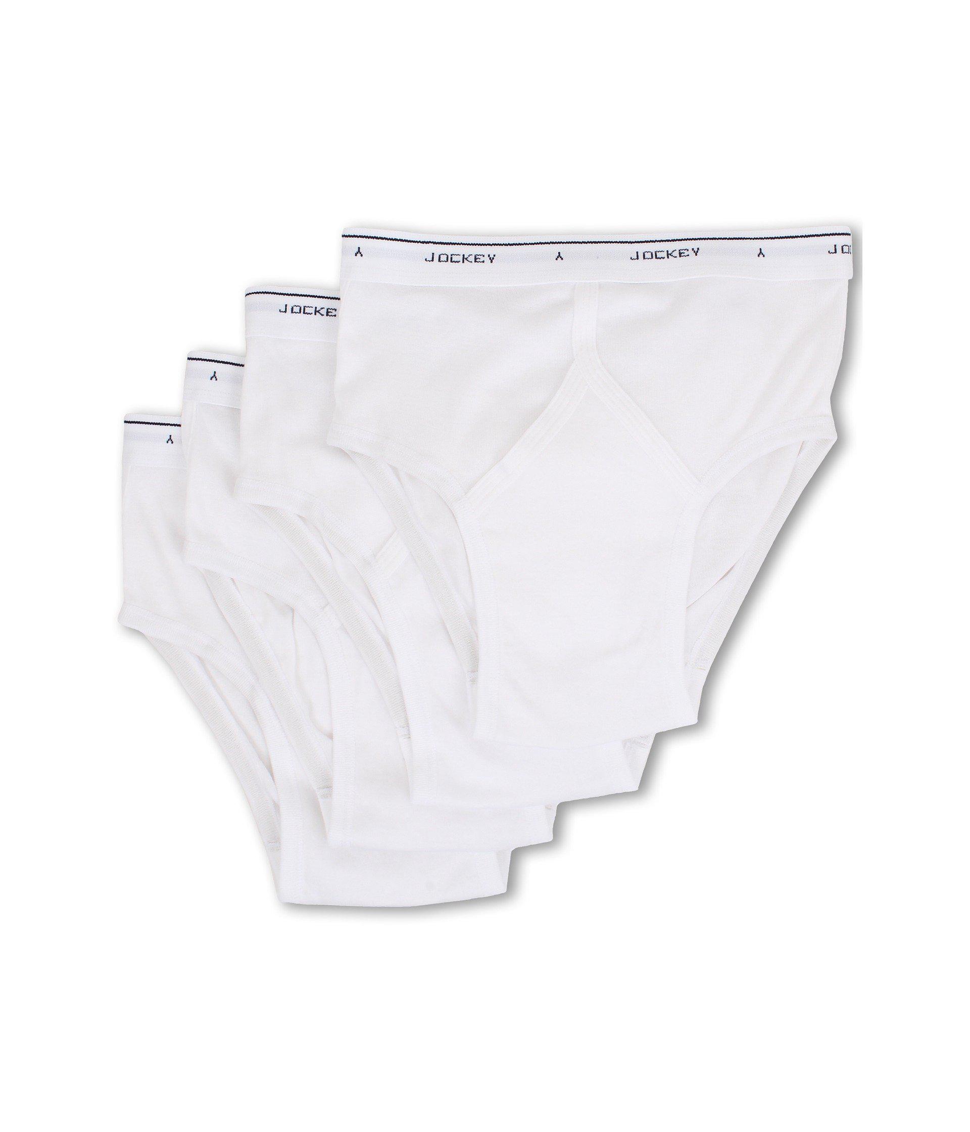 Jockey Cotton Lowrise Brief 4pack in White for Men Lyst