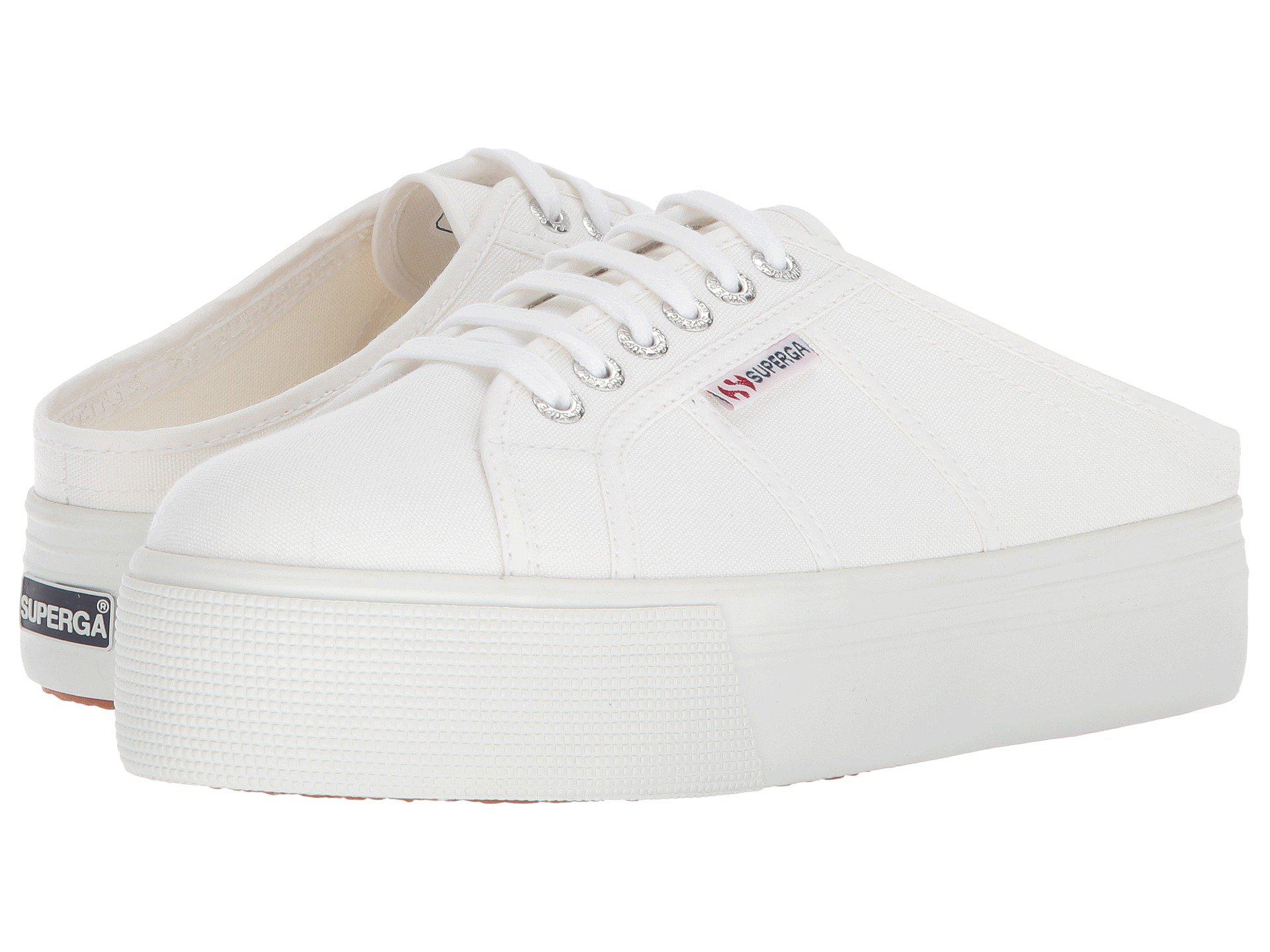 Superga 2284 Vcotw Platform Sneaker Mule (white) Shoes | Lyst