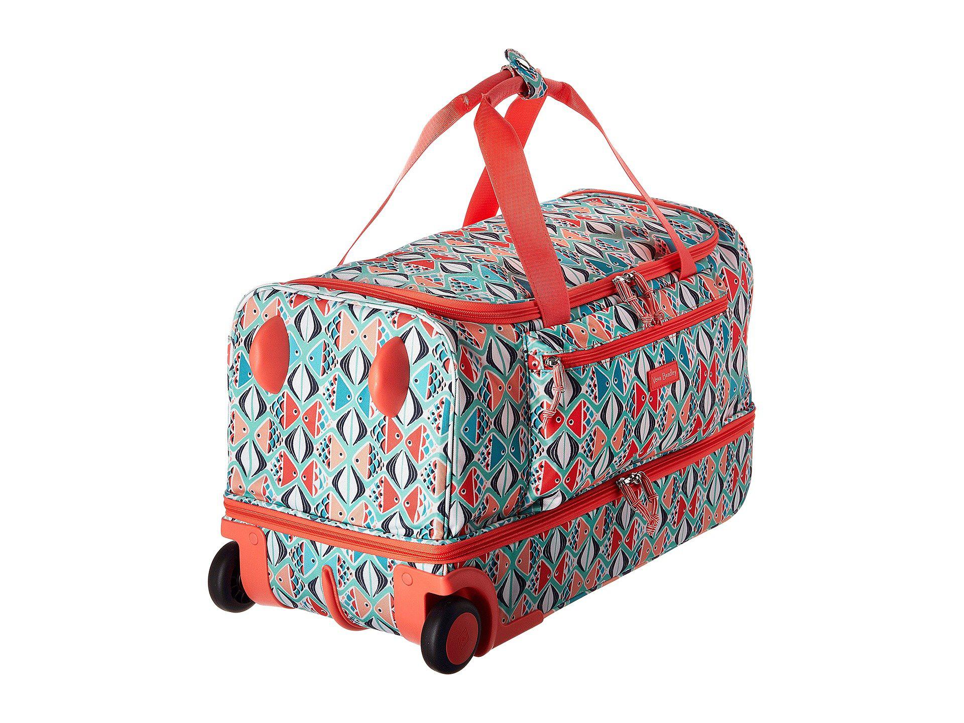 vera bradley lighten up foldable rolling duffel