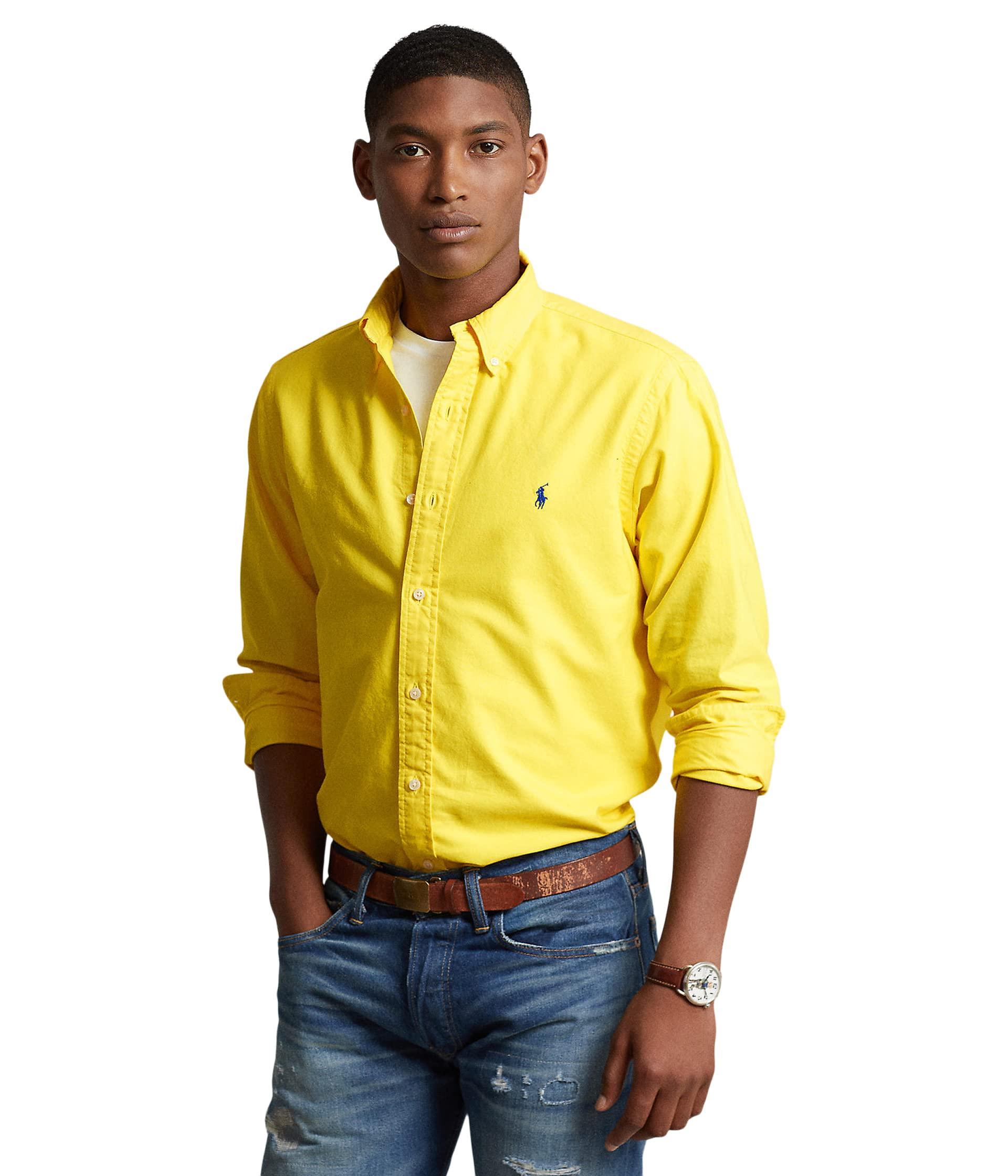 Polo Ralph Lauren Classic Fit Garment Dyed Oxford Shirt in Yellow for ...