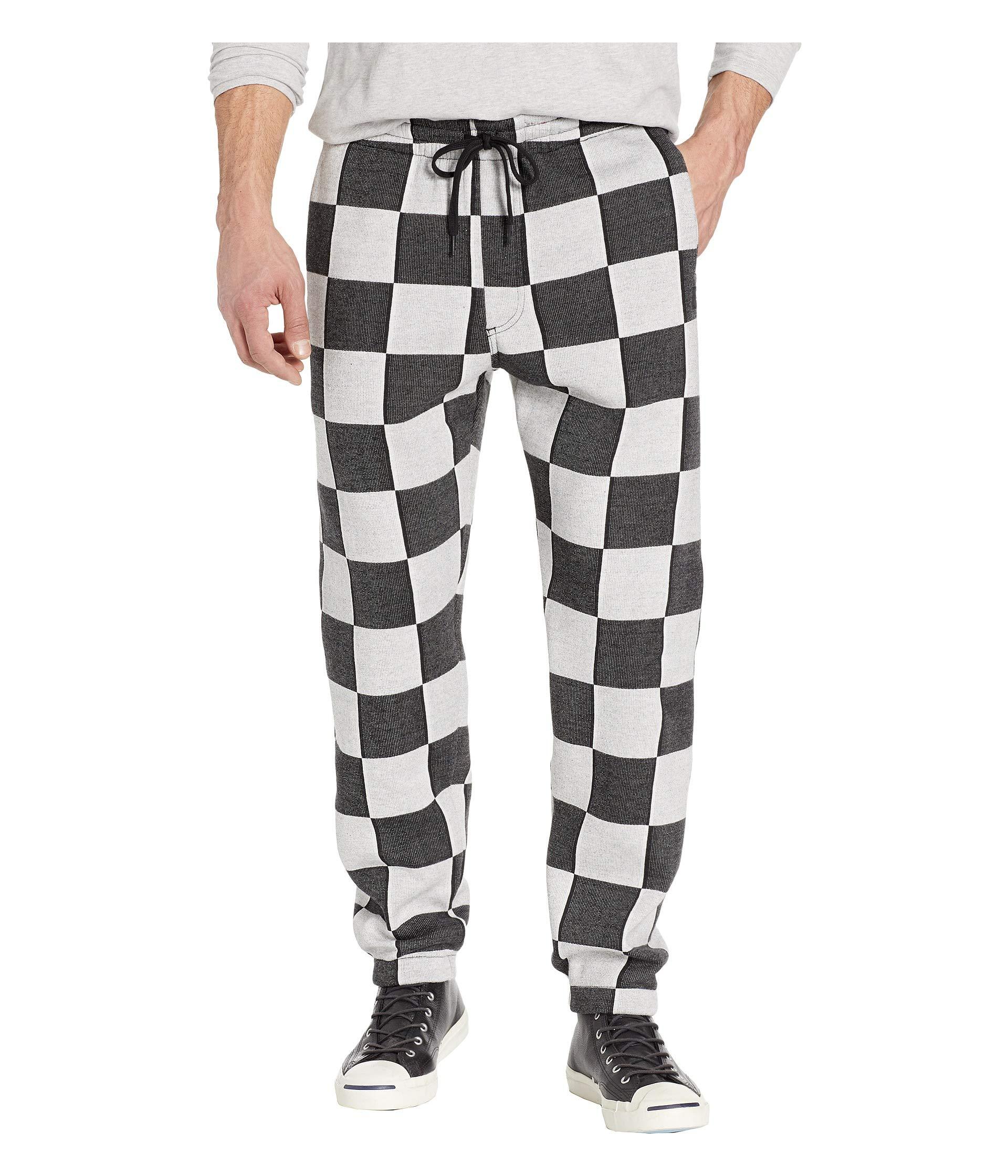 Vans Checker Jacquard Fleece Pants in Black/White (Black) for Men - Lyst