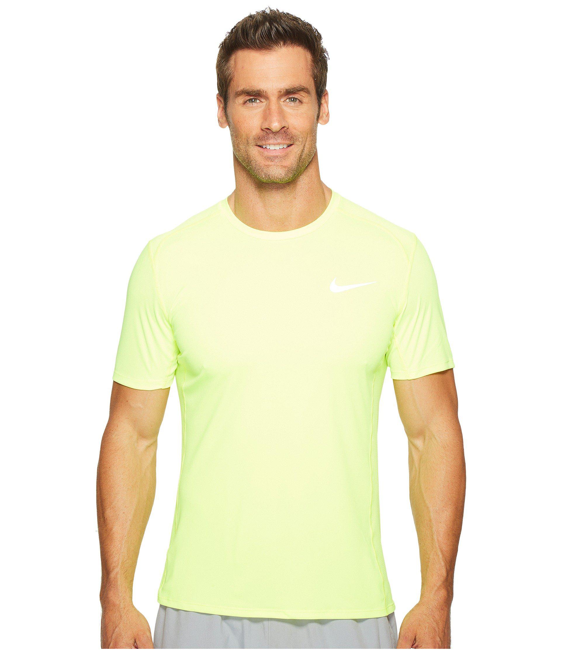 nike miler t shirt green