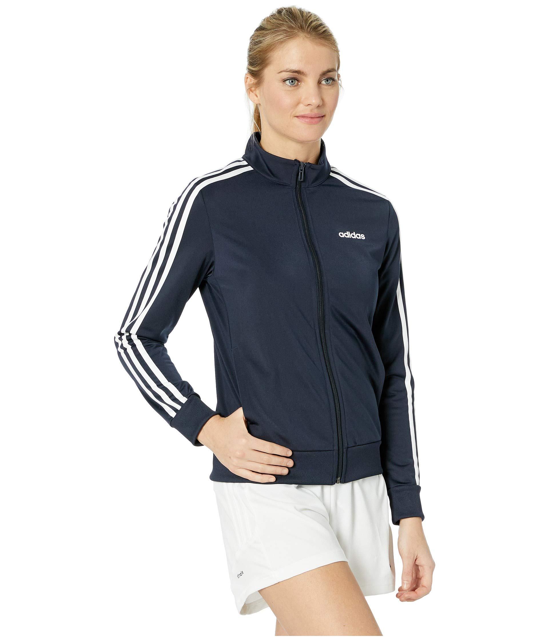 adidas Synthetic Essential 3-stripes Tricot Jacket (legend Ink/white ...