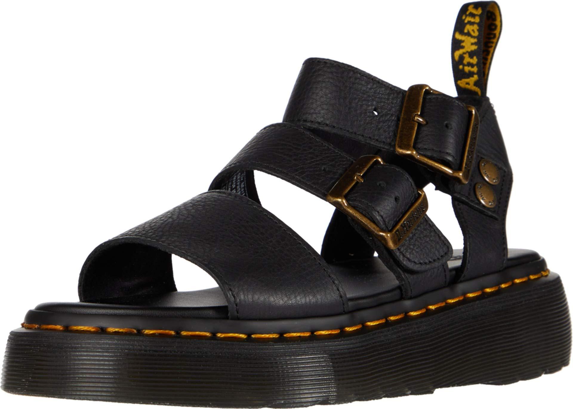 Dr. Martens Gryphon Platform Gladiator Sandals in Black | Lyst