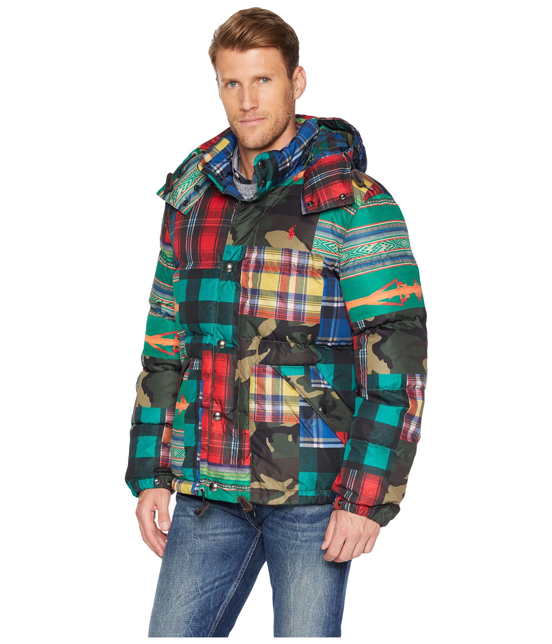 ralph lauren patchwork down jacket