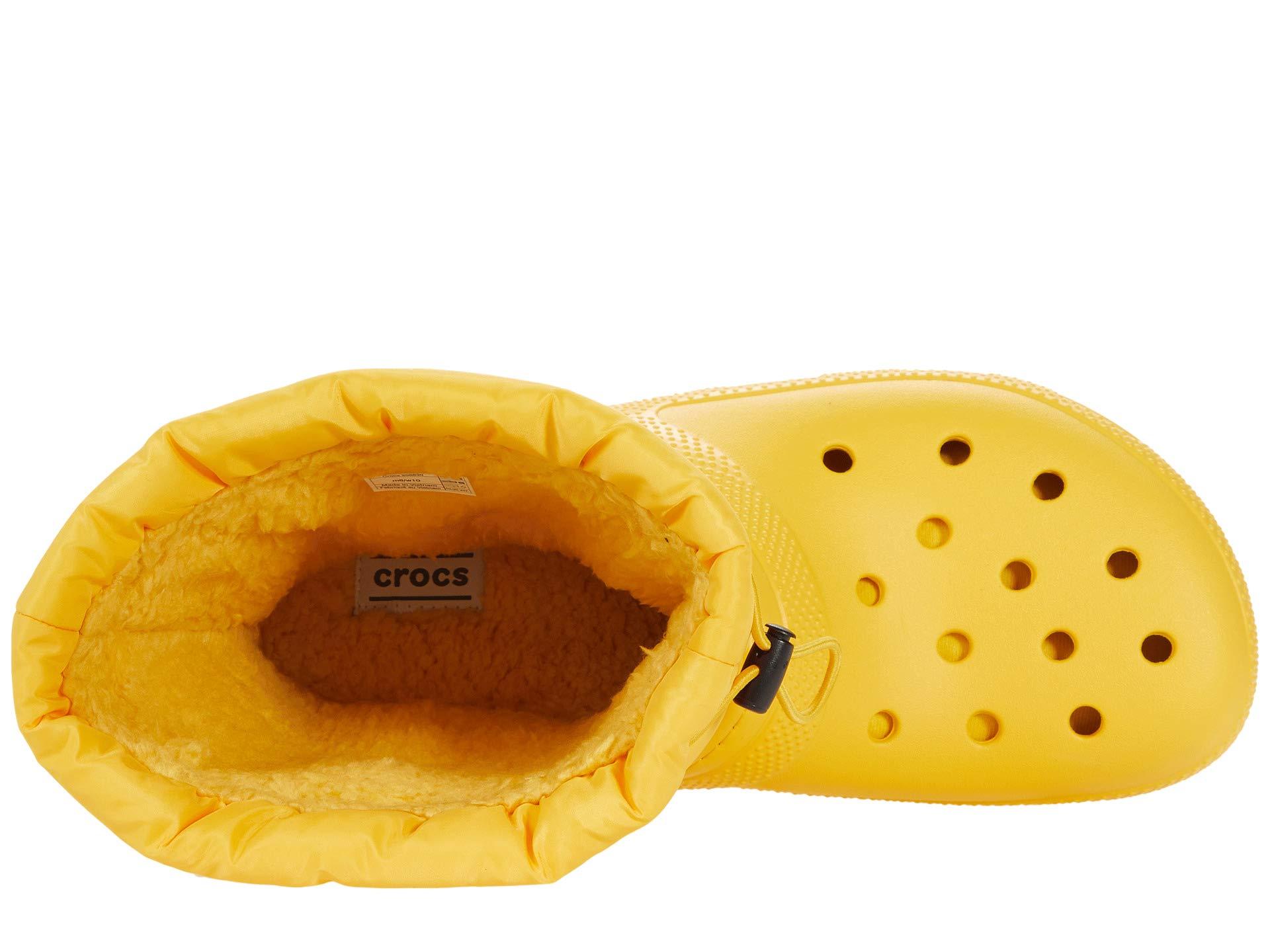 Crocs™ Synthetic Classic Lined Neo Puff Boot in Yellow Lyst