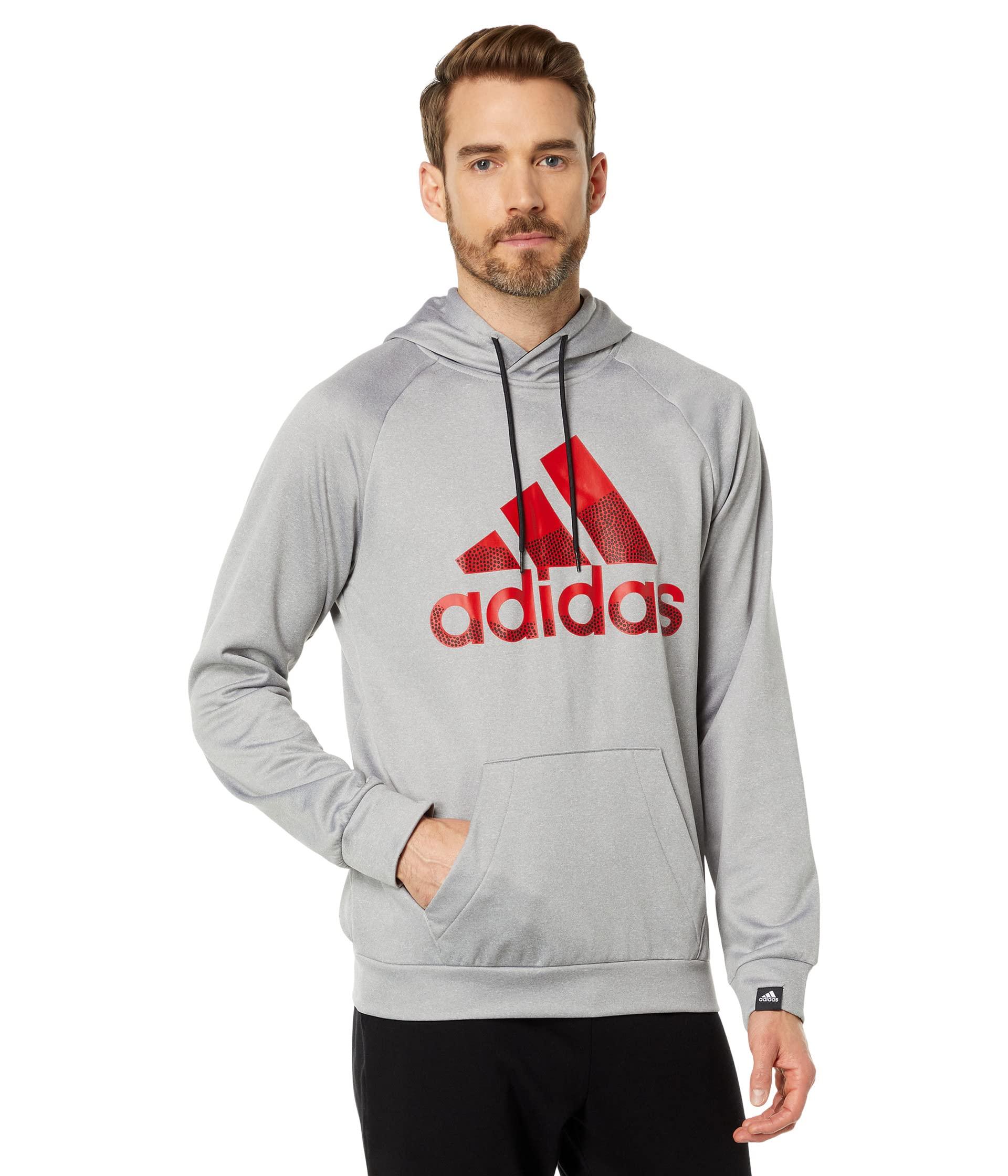 adidas Game Go Big Logo Pullover Hoodie in Gray for Men | Lyst