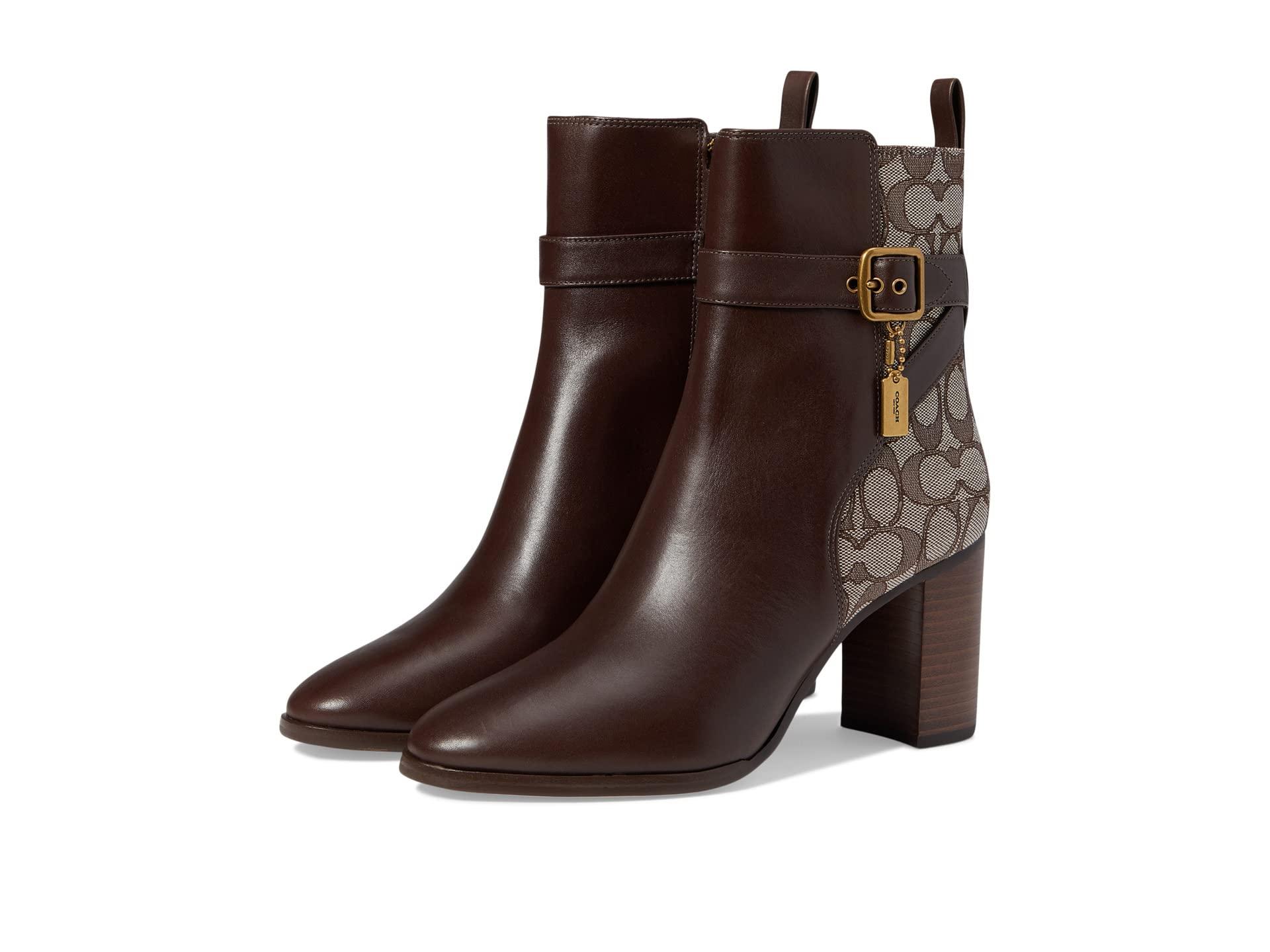 COACH Olivia Jacquard Bootie in Brown | Lyst