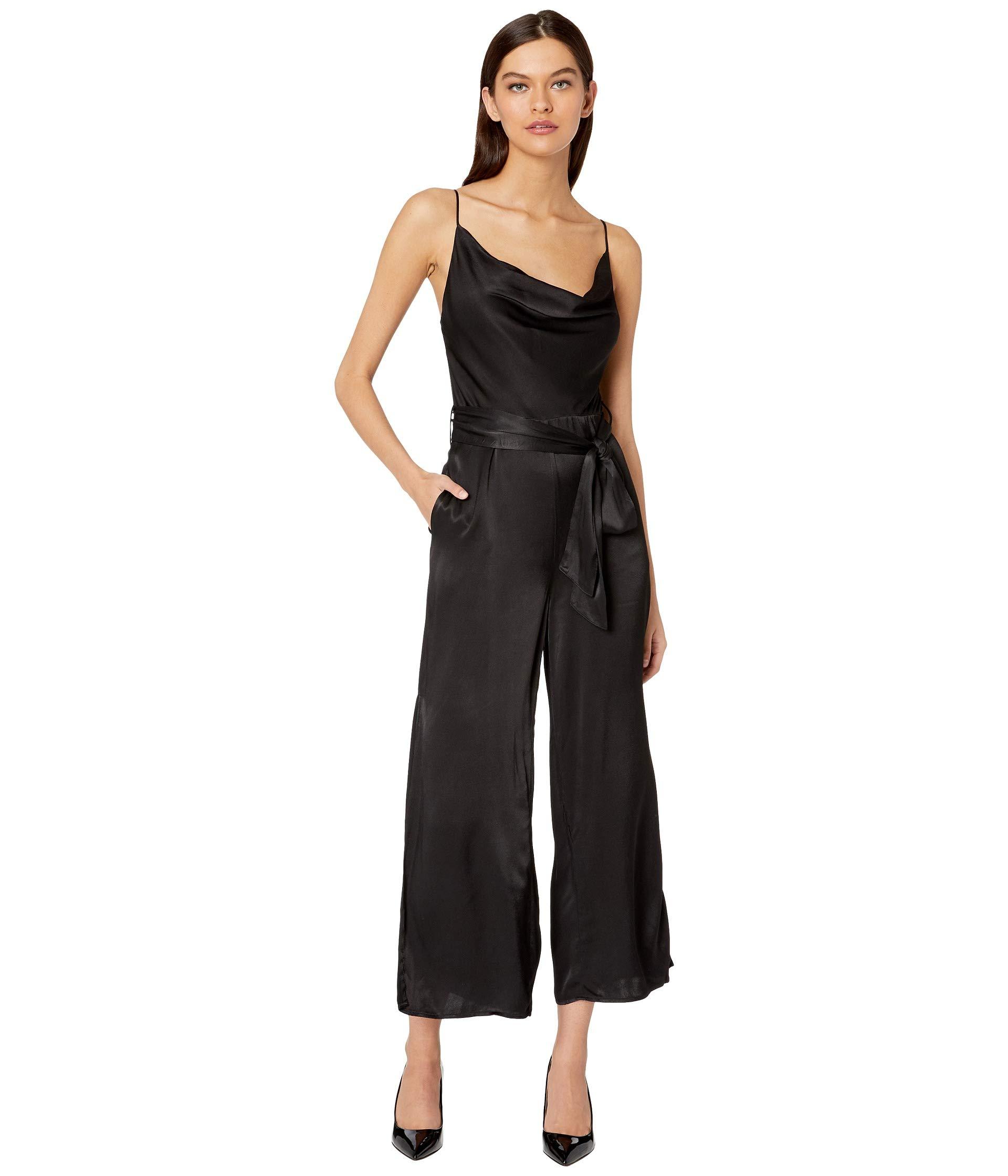 black cowl neck jumpsuit