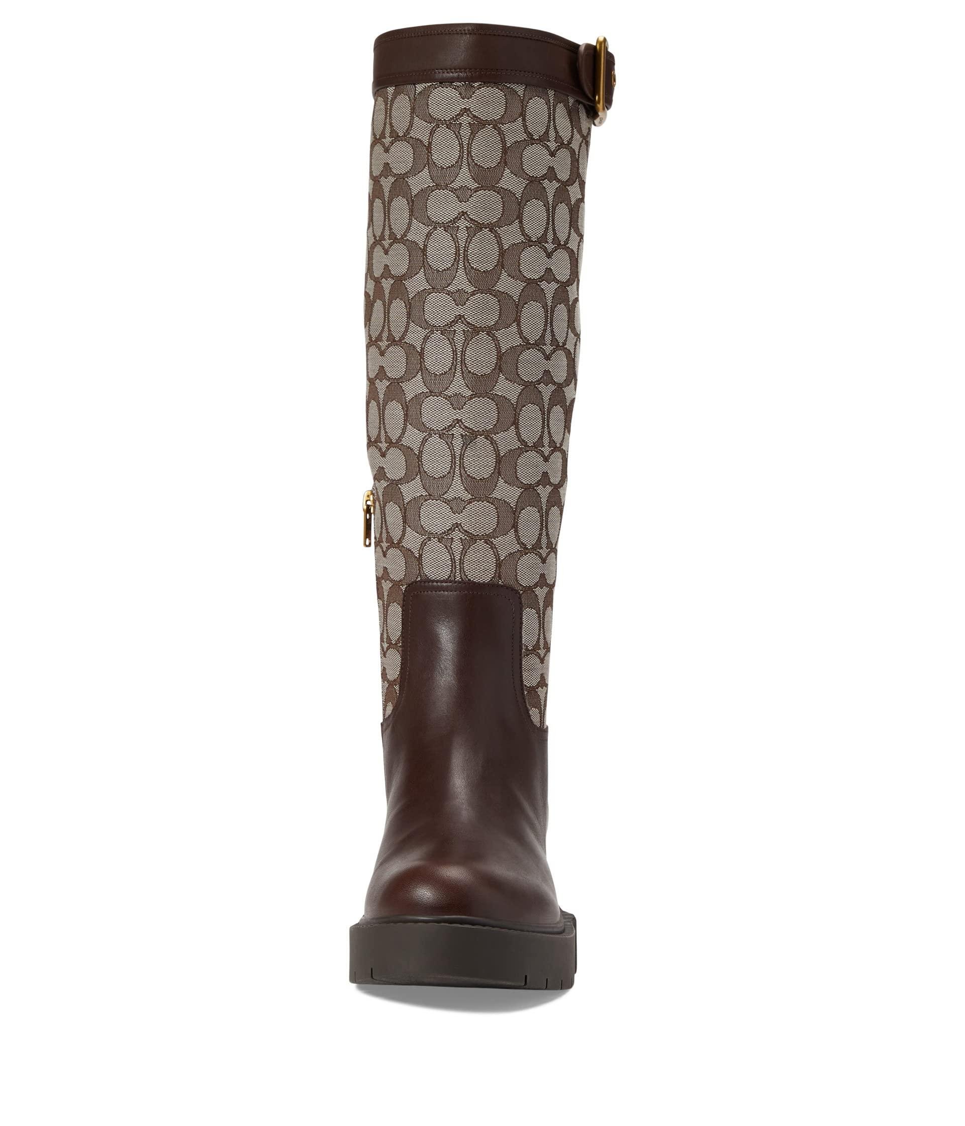 Brown coach cheap rain boots