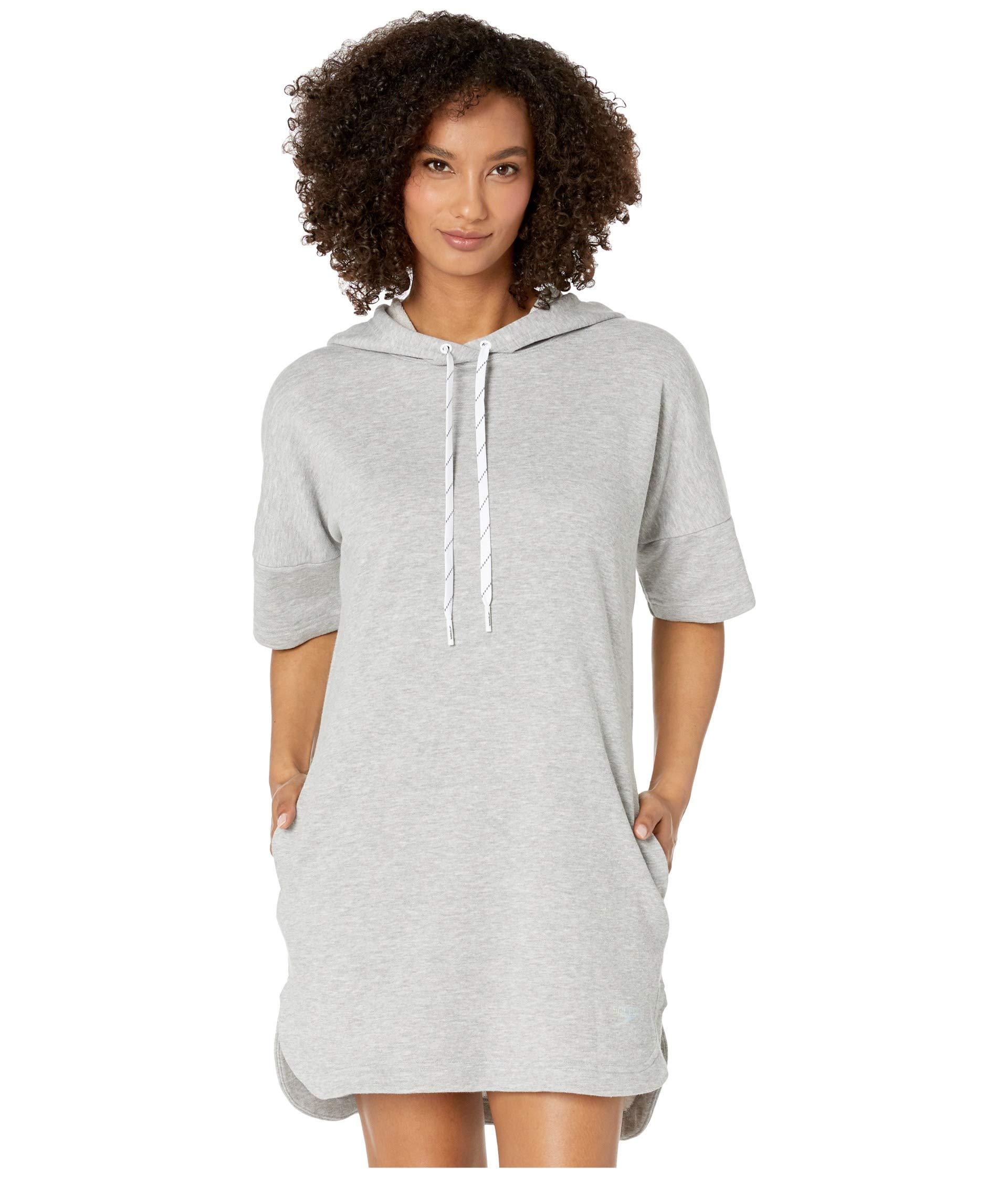 Speedo Cotton Hoodie Cover-up in Gray - Lyst