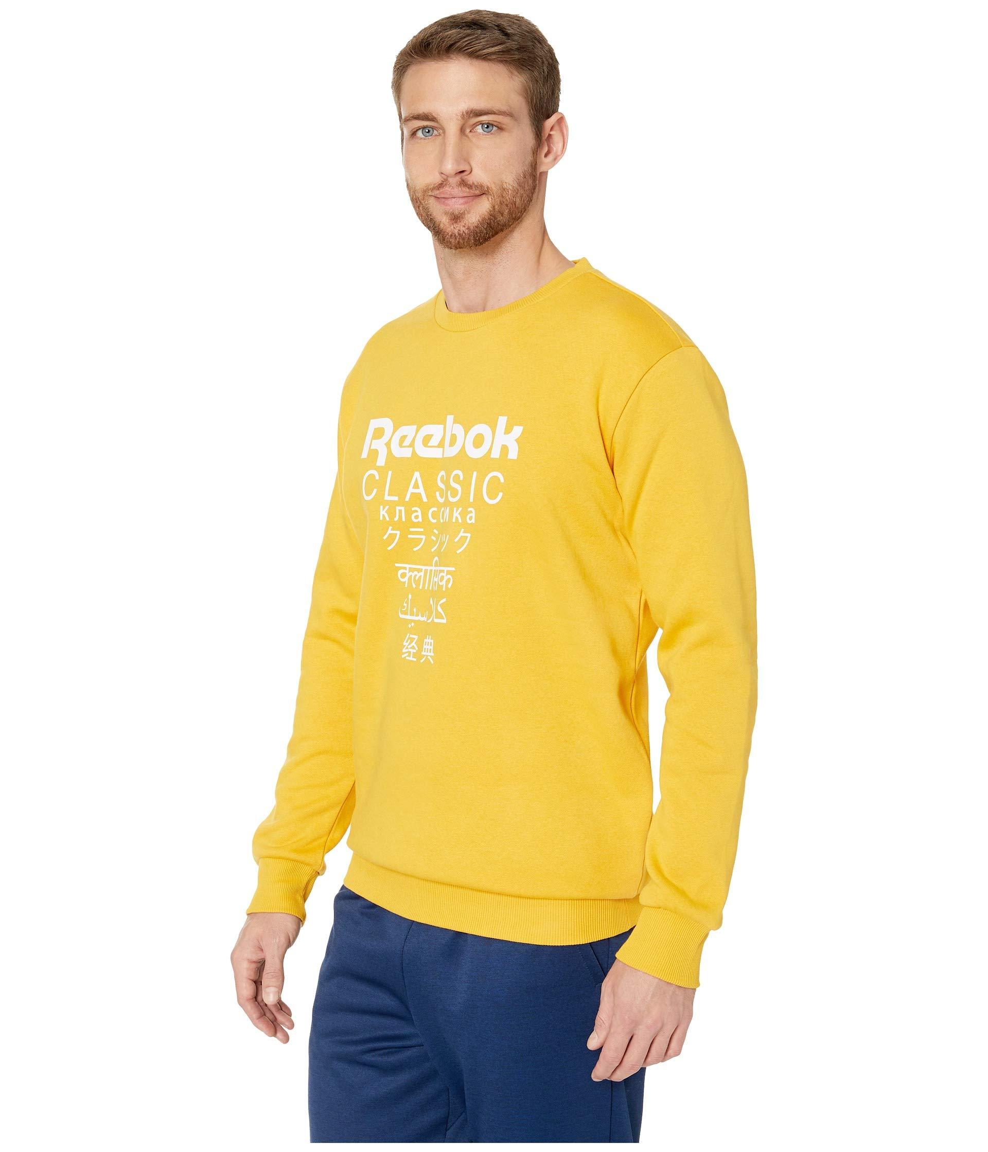 yellow reebok sweatshirt