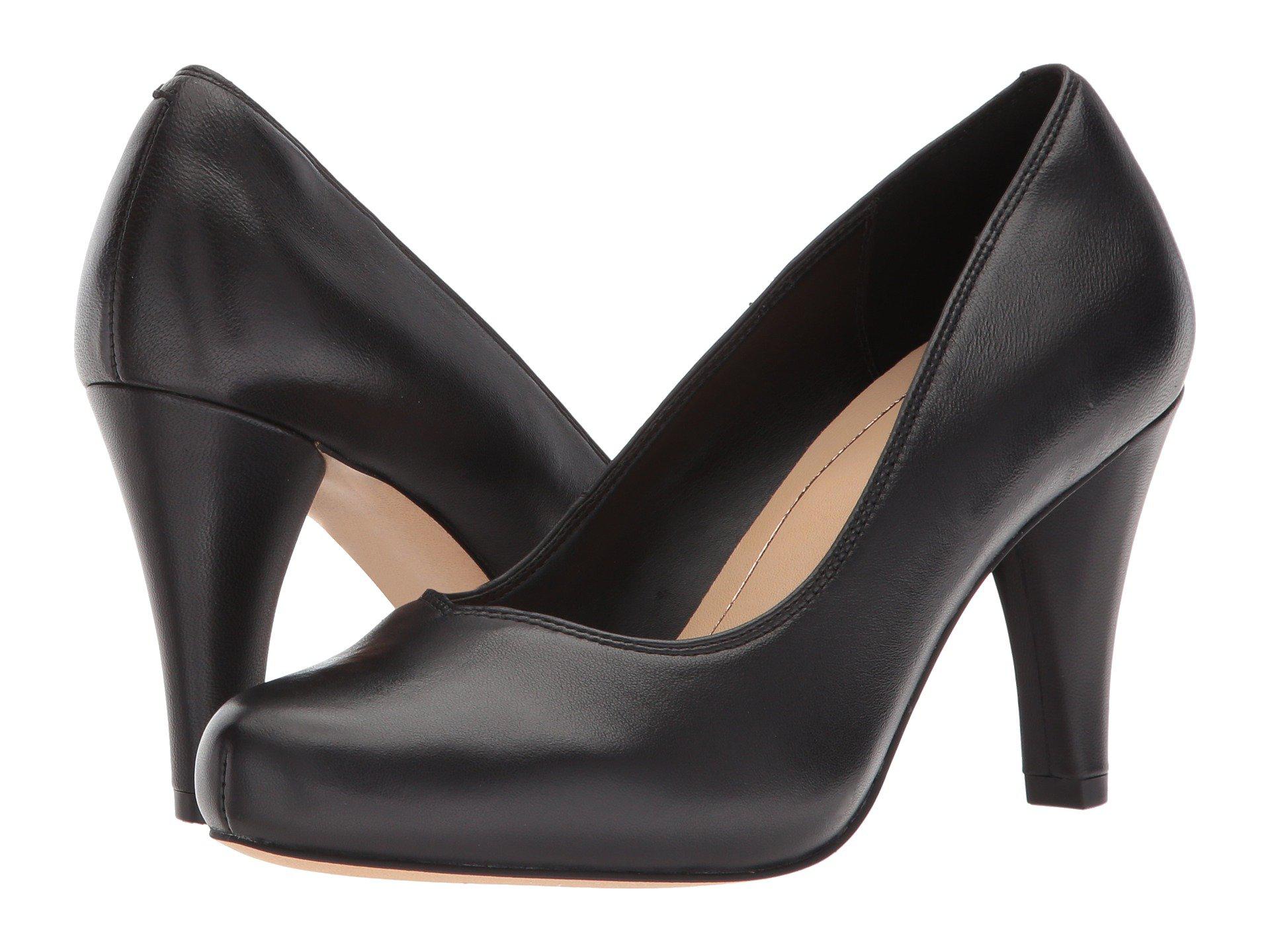 clarks black high heels