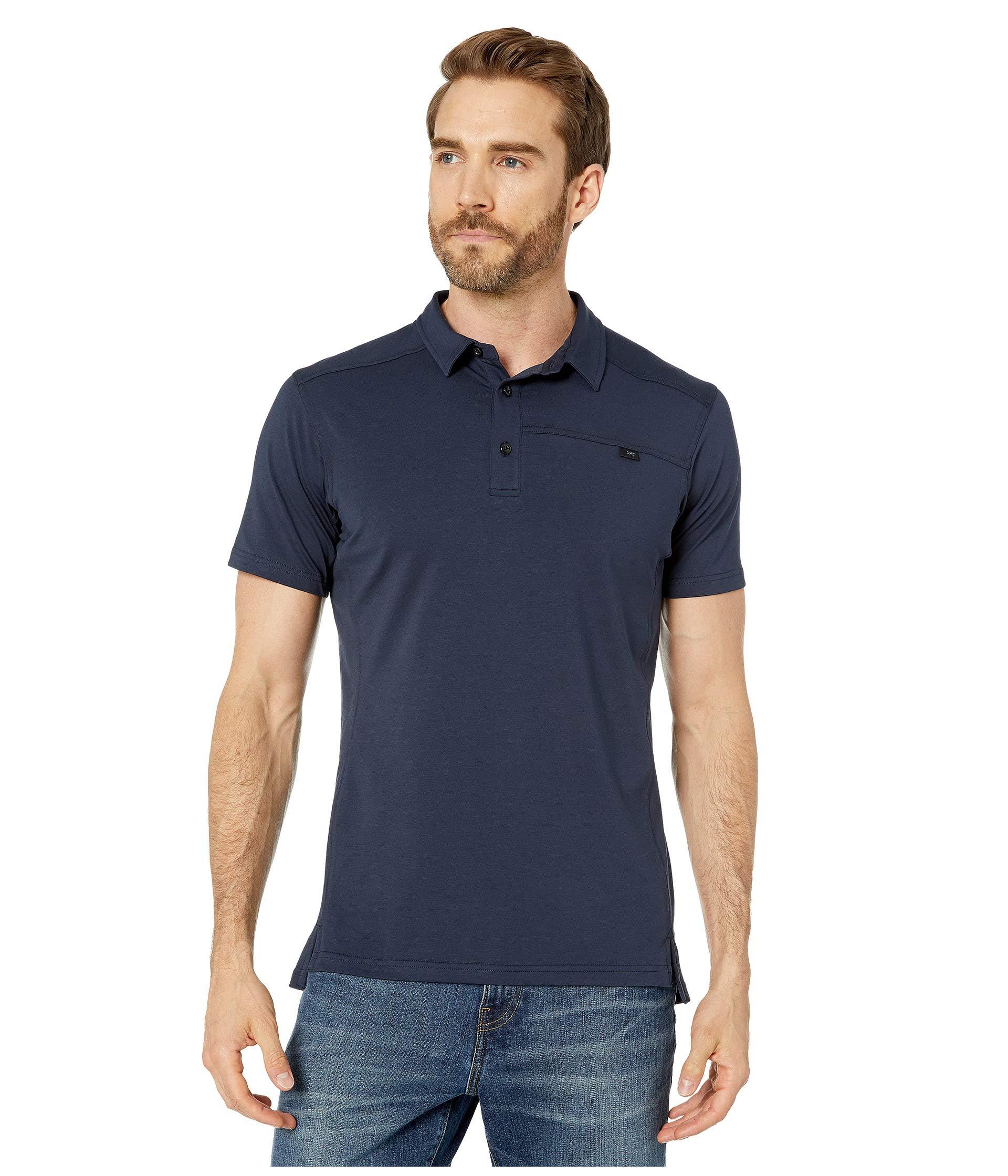 Arc'teryx Cotton Captive Polo S/s in Navy (Blue) for Men - Lyst