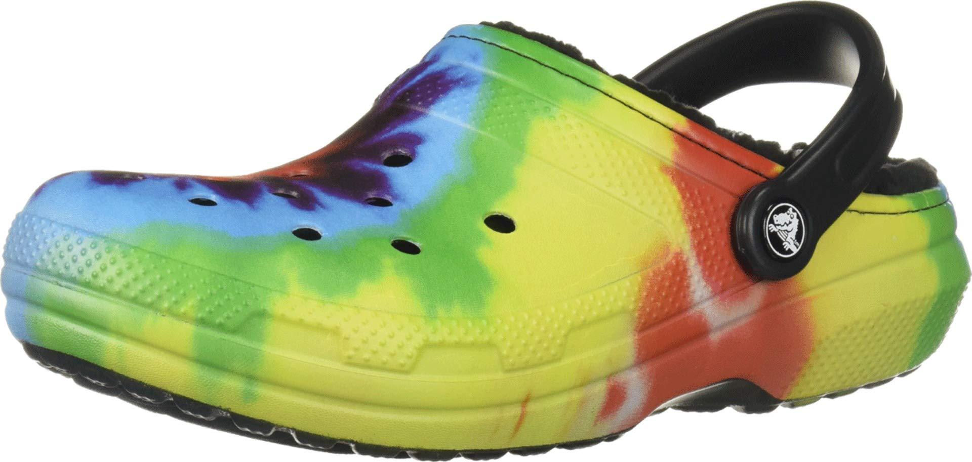crocs multicolor tie dye