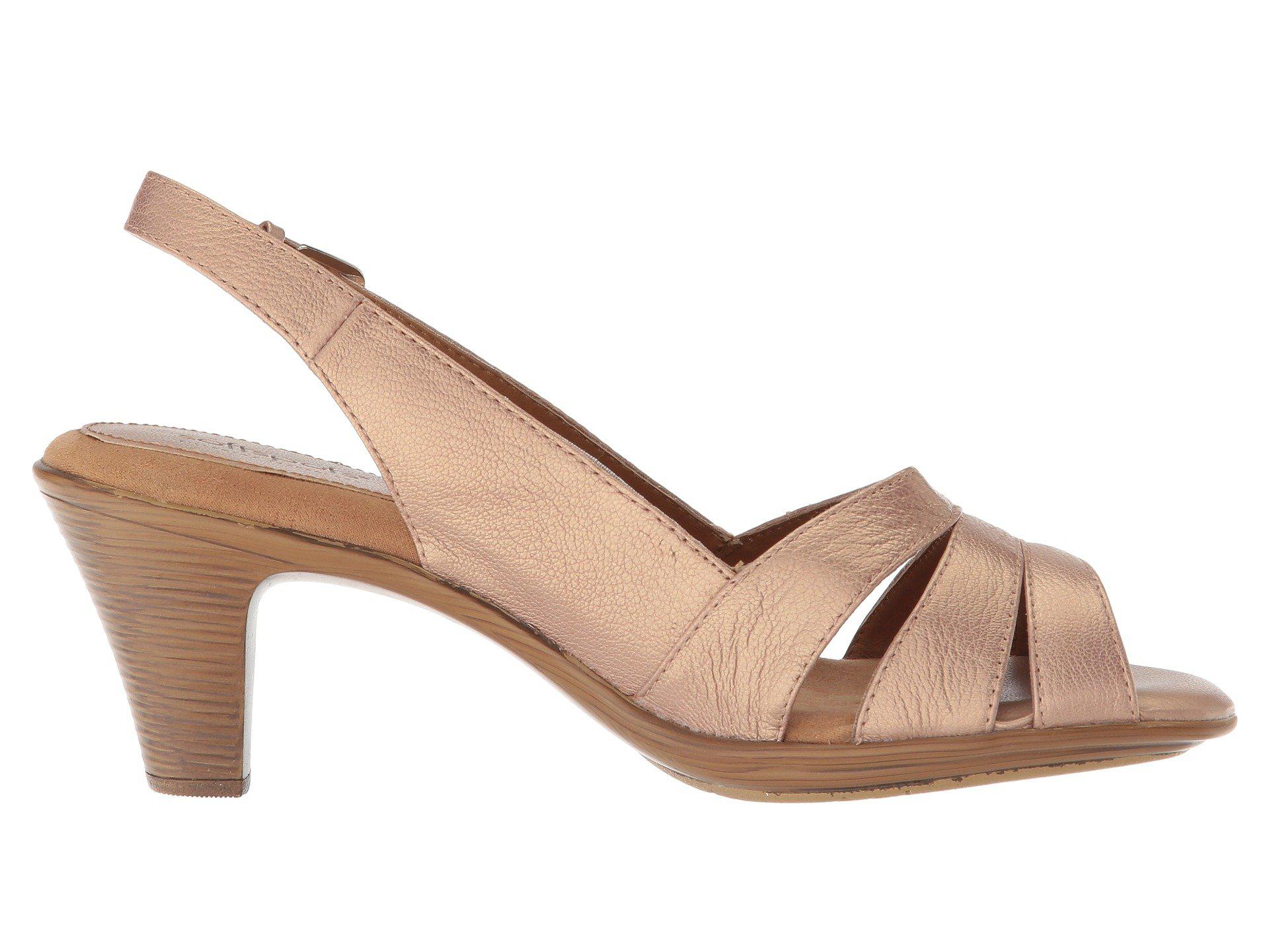 Comfortiva Neima - Soft Spots (champagne Bruce Metal) Dress Sandals in  Brown | Lyst