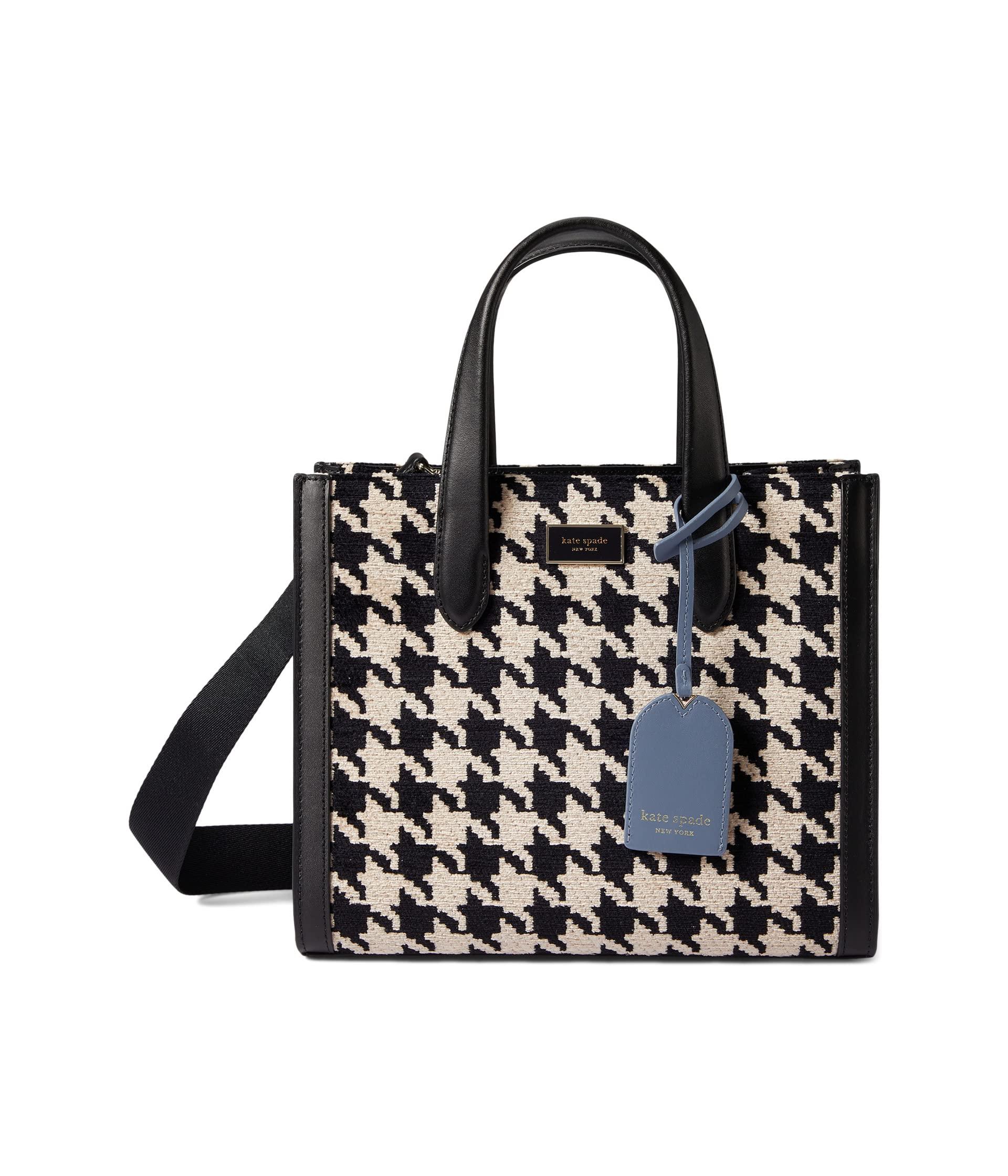 Kate Spade Manhattan Houndstooth Chenille Fabric Mini Tote in Black Lyst