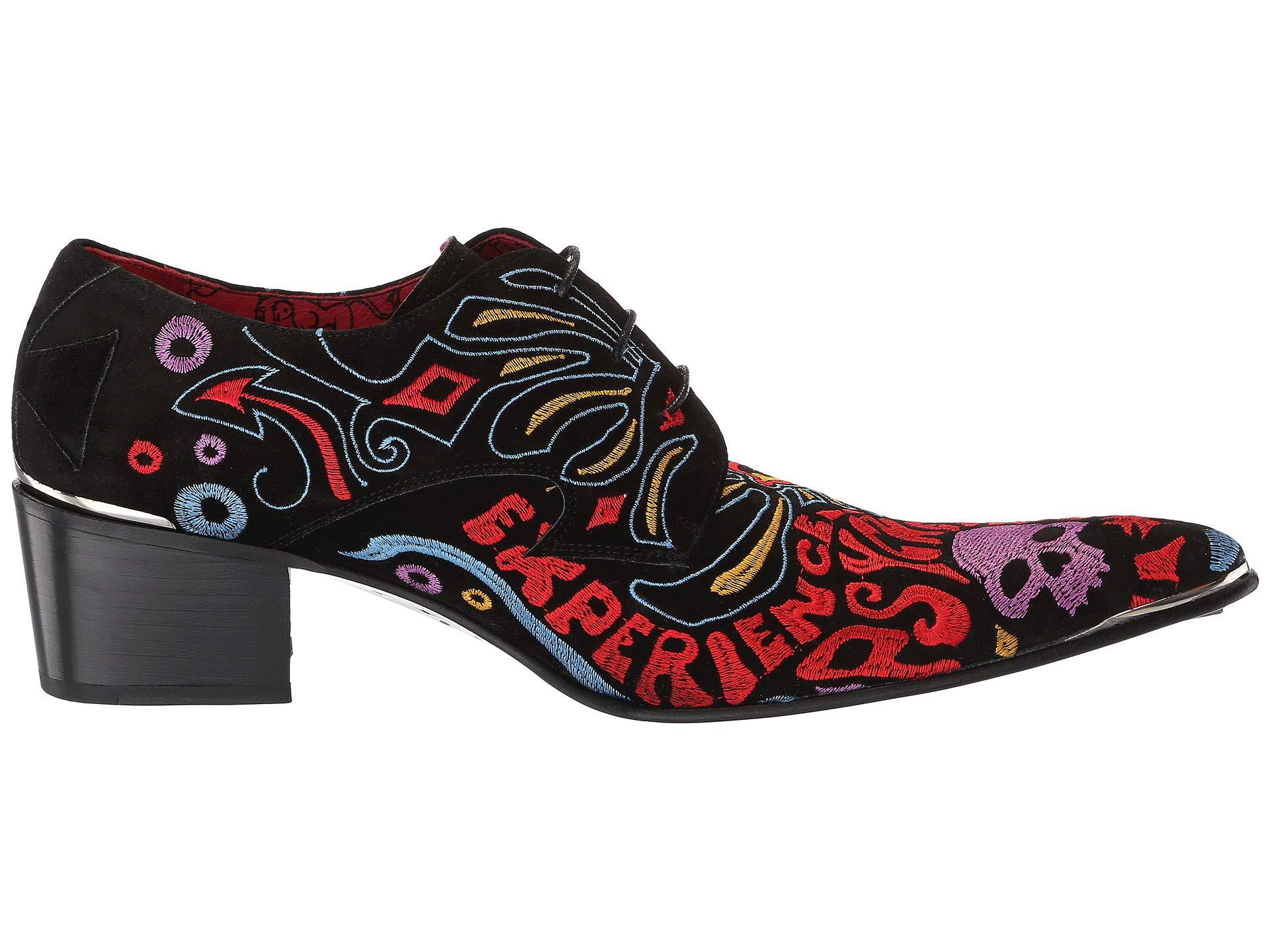 Jeffery West Sylvian Psychedelic Muse Embroidered Gibson Shoe (black Suede) Men's  Boots for Men | Lyst