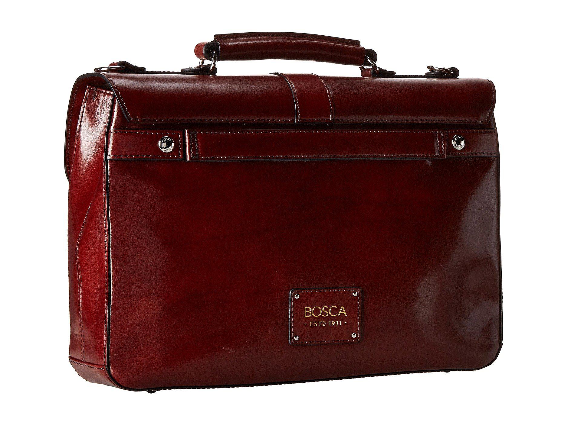 Lyst Bosca Flapover Brief Dark Brown Briefcase Bags In For Men View Fullscreen