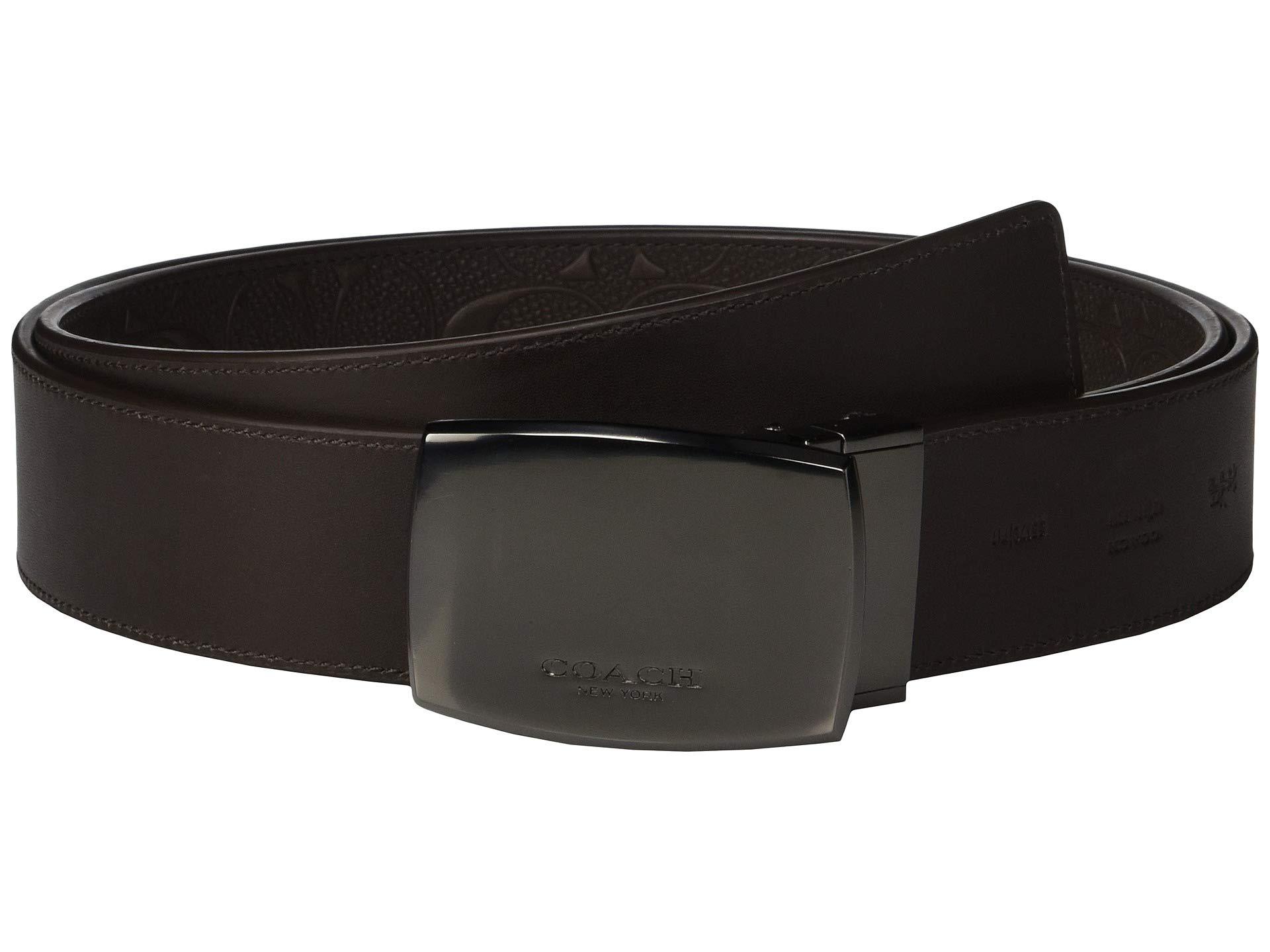 COACH Leather 38 Mm Classic Plaque Cut To Size/reversible Signature