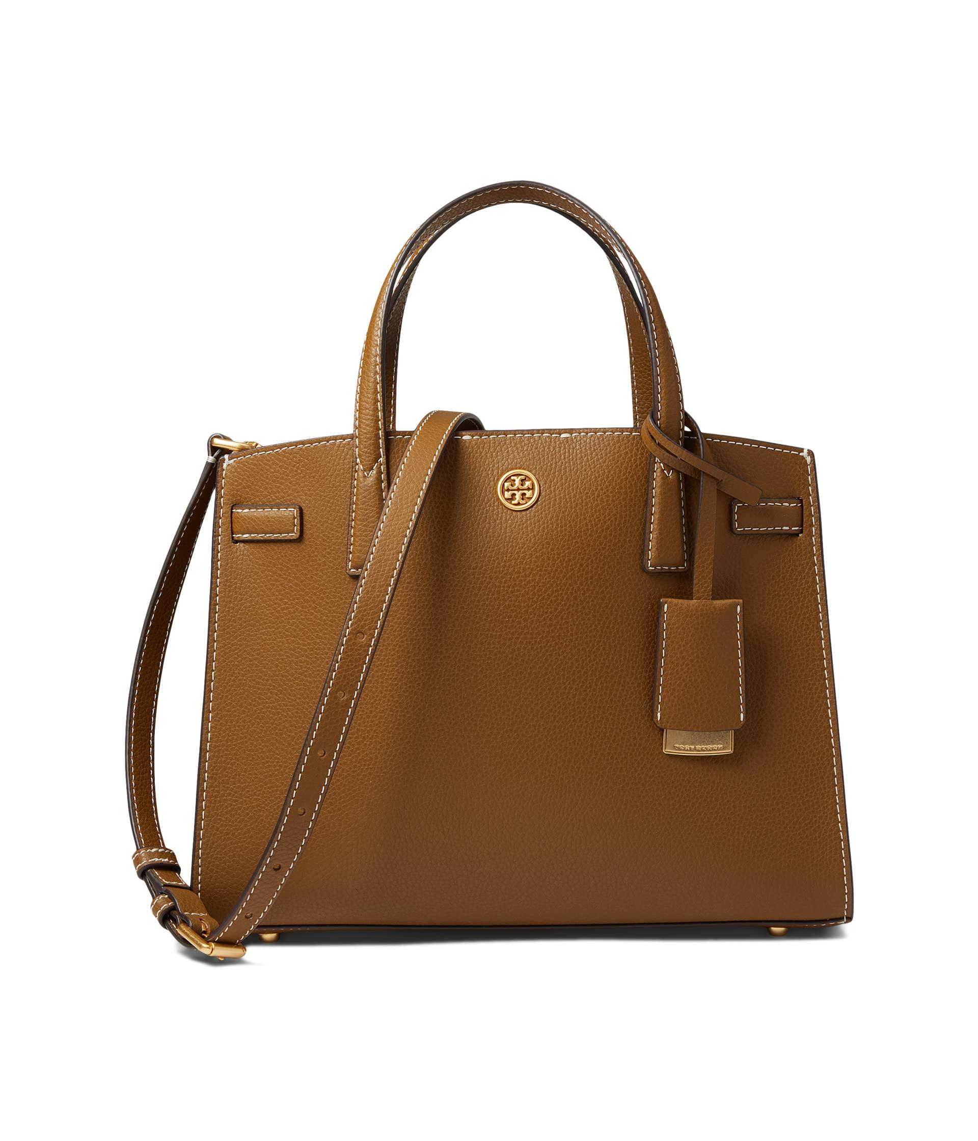 Tory Burch Walker Small Satchel in Brown Lyst