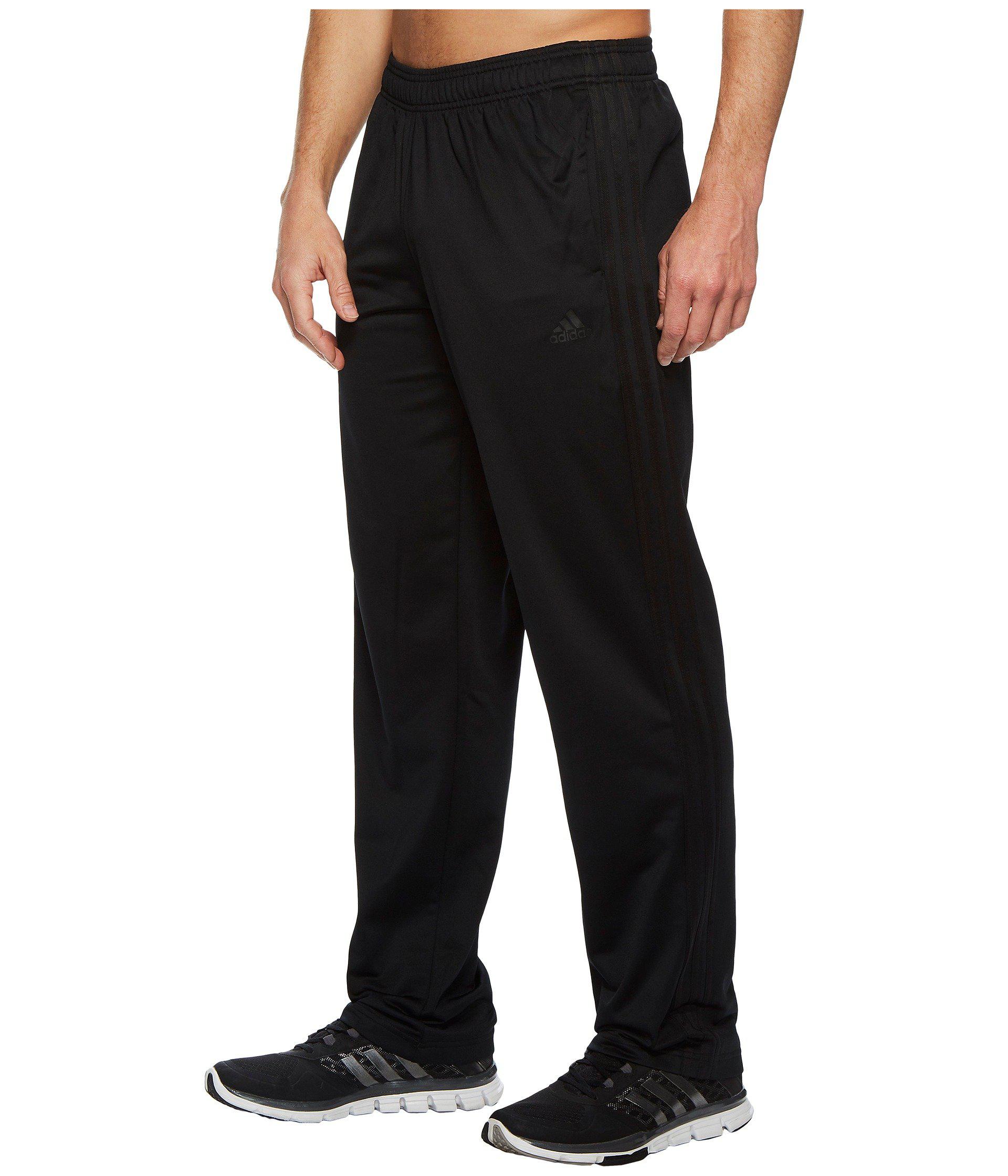adidas Synthetic Essentials 3-stripes Regular Fit Tricot Pants (black ...