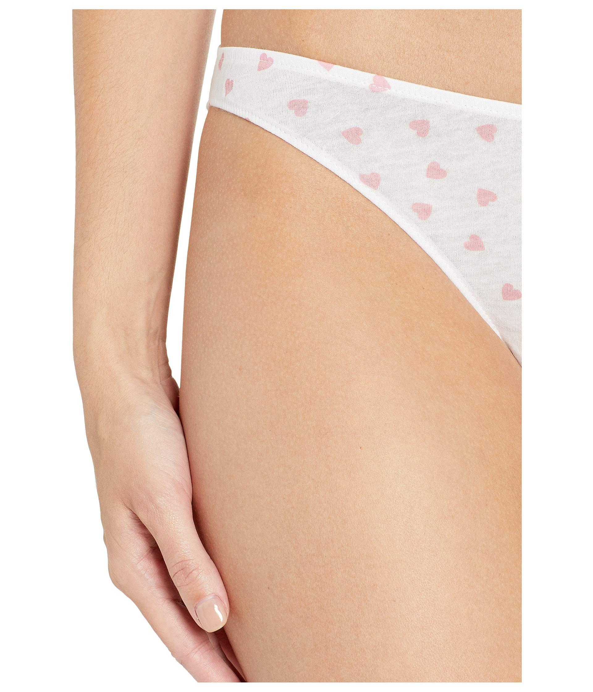 White womens underwear panties with hearts love ca