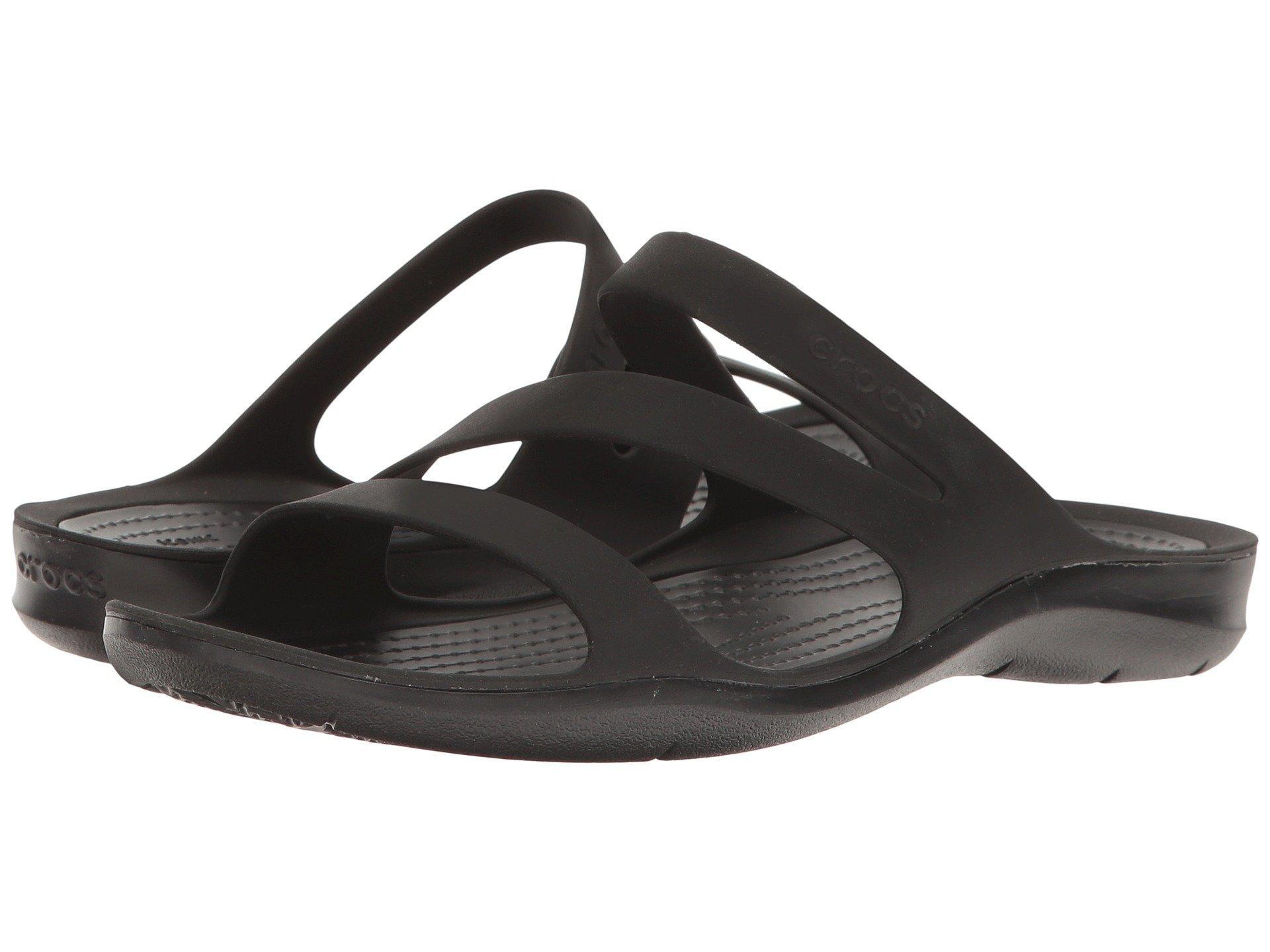 crocs swiftwater black sandals