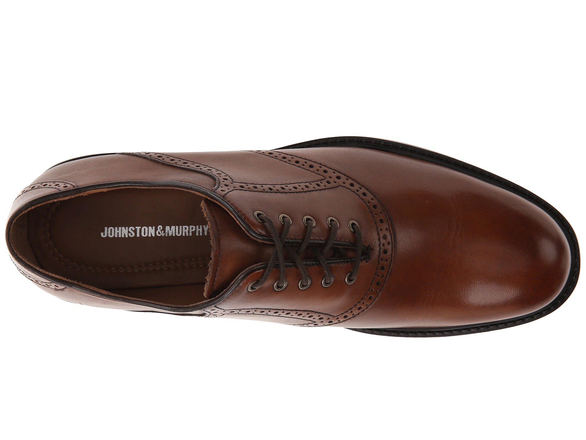 Johnston & Murphy Leather Tabor Saddle Dress Oxford (brown Oiled Nubuck