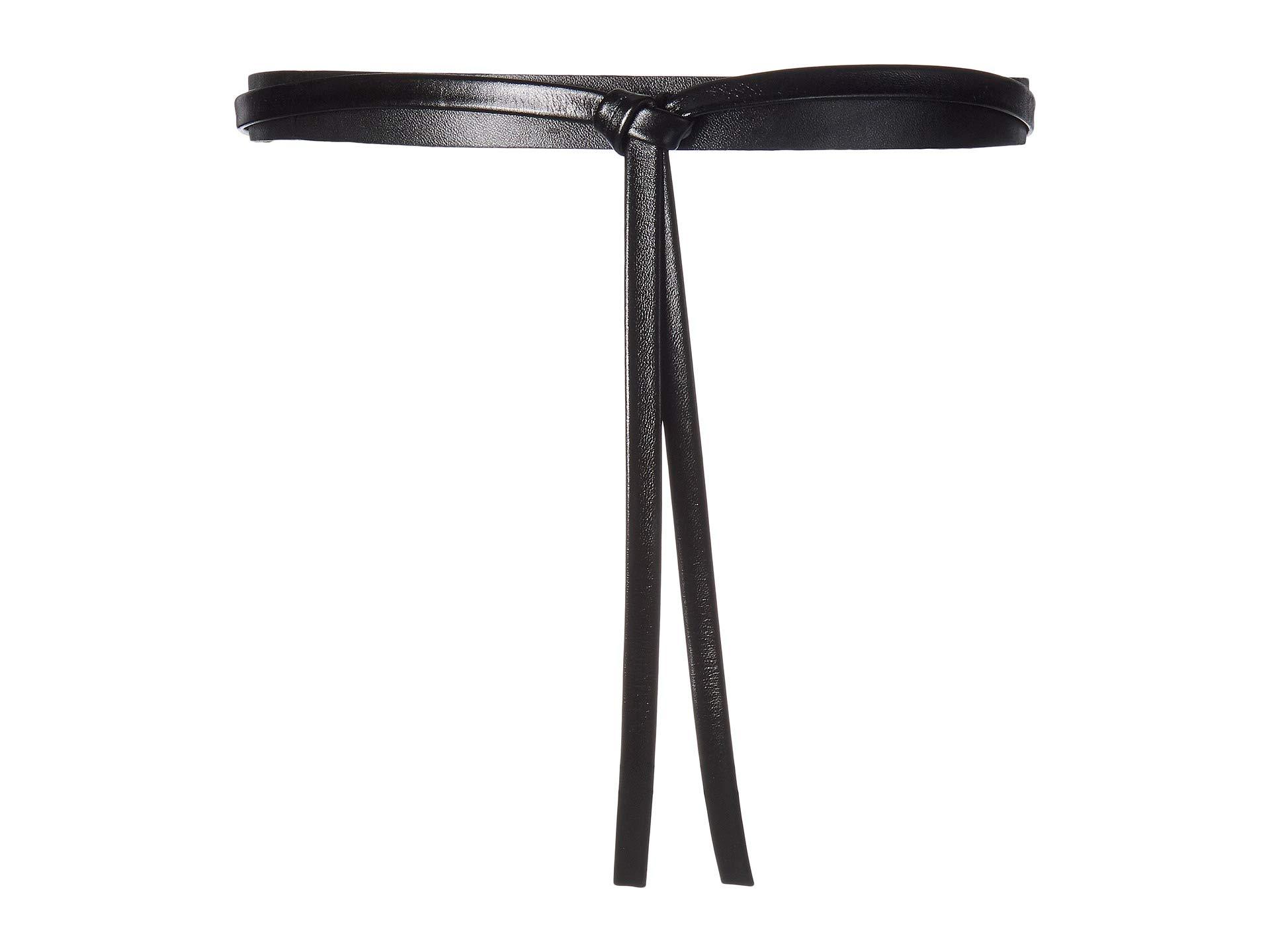 Ada Leather Skinny Wrap Belt in Black - Save 1% - Lyst