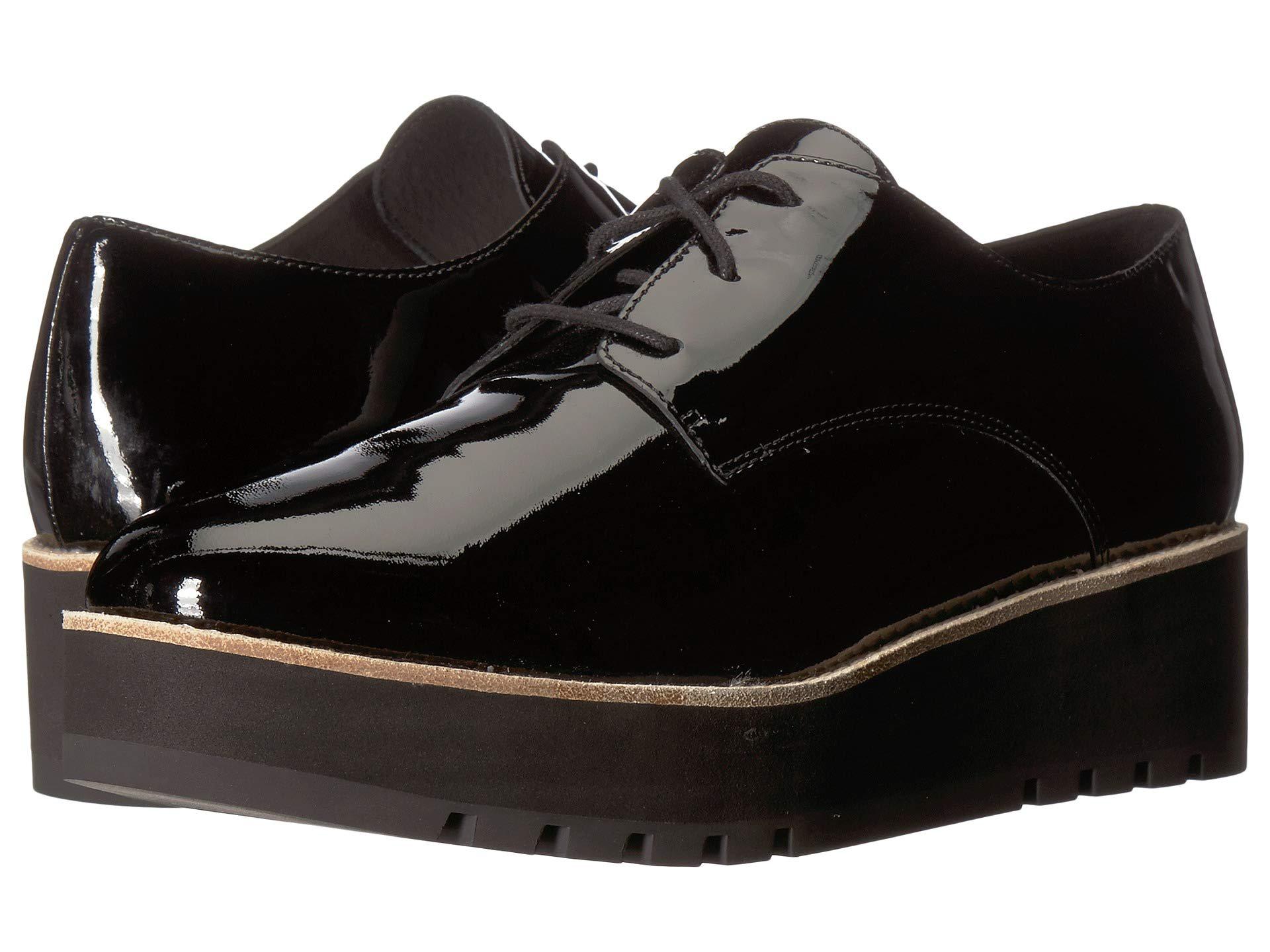 womens black patent leather platform shoes